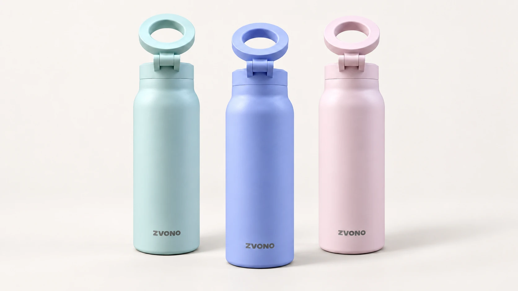 ZVONO Pro boce u pastelnim bojama: mint, lila i baby roza