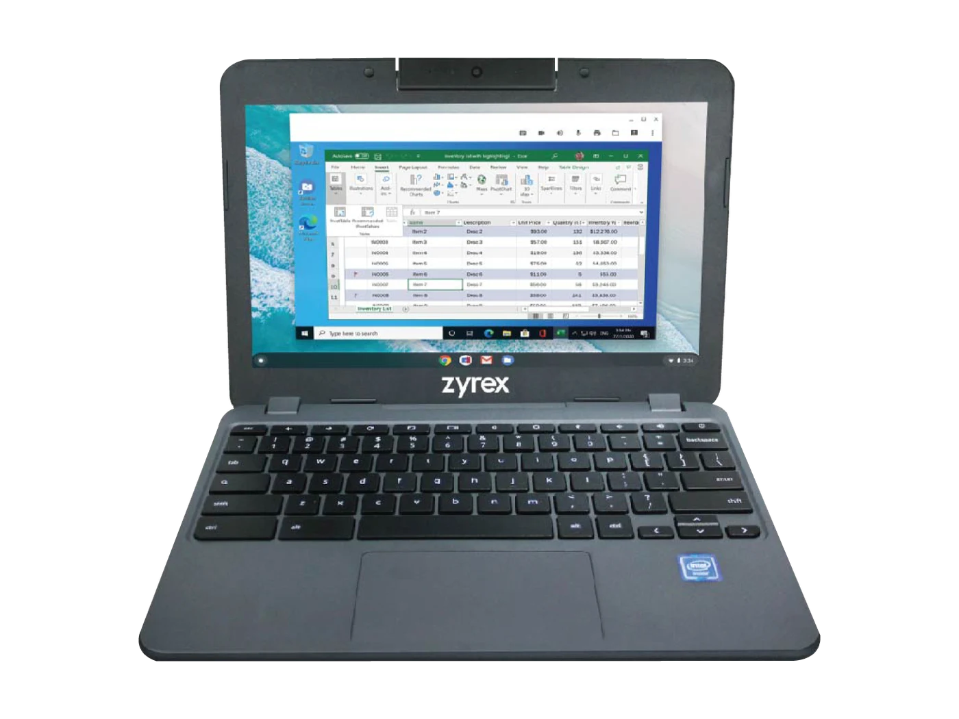 Zyrex Chromebook — product view