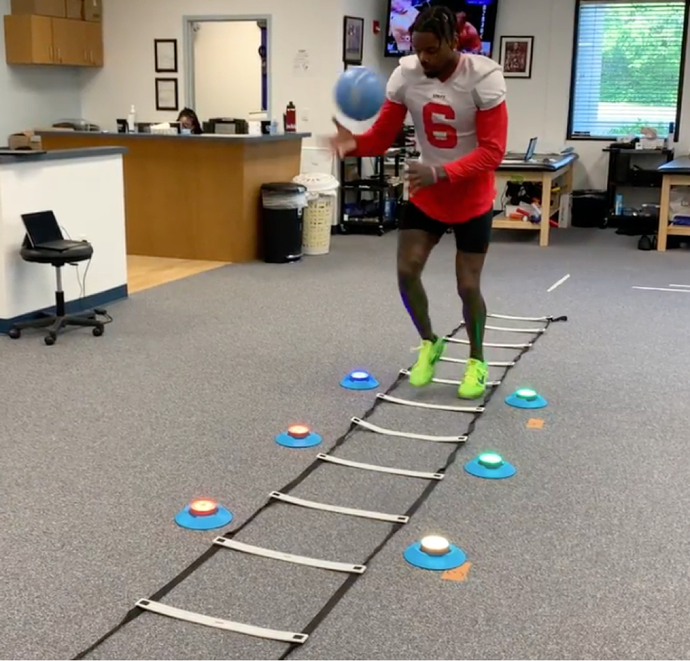 Ladder Agility w Ball Catches 