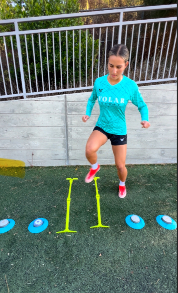 Lateral Double Hurdle Drill