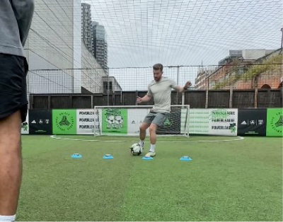 quick feet pass back 