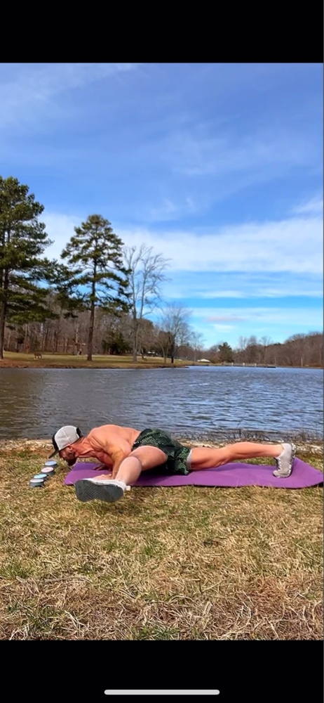 Plank Pushups with lateral leg 