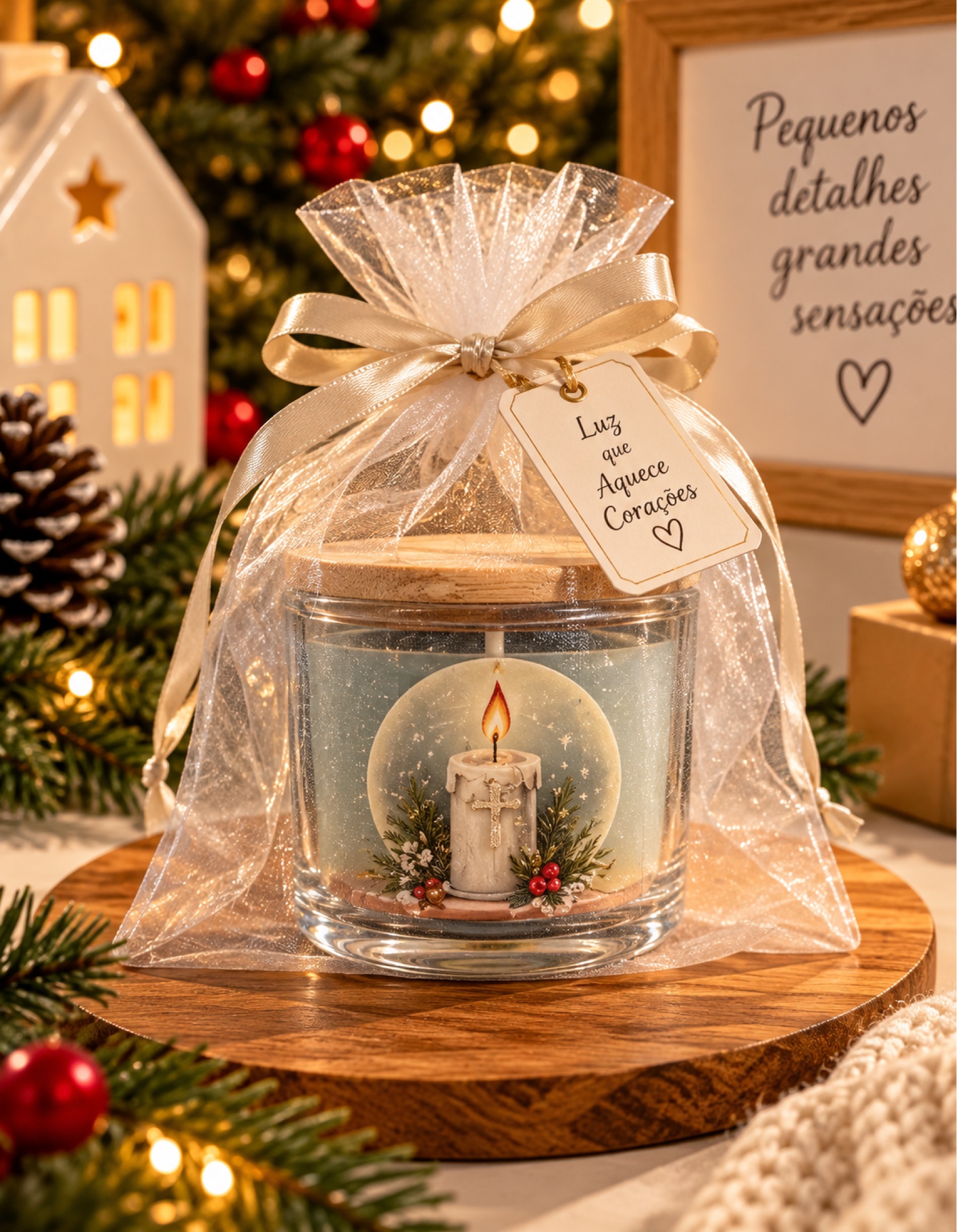 Vela Aromática Luz da Fé – Presente Especial de Natal