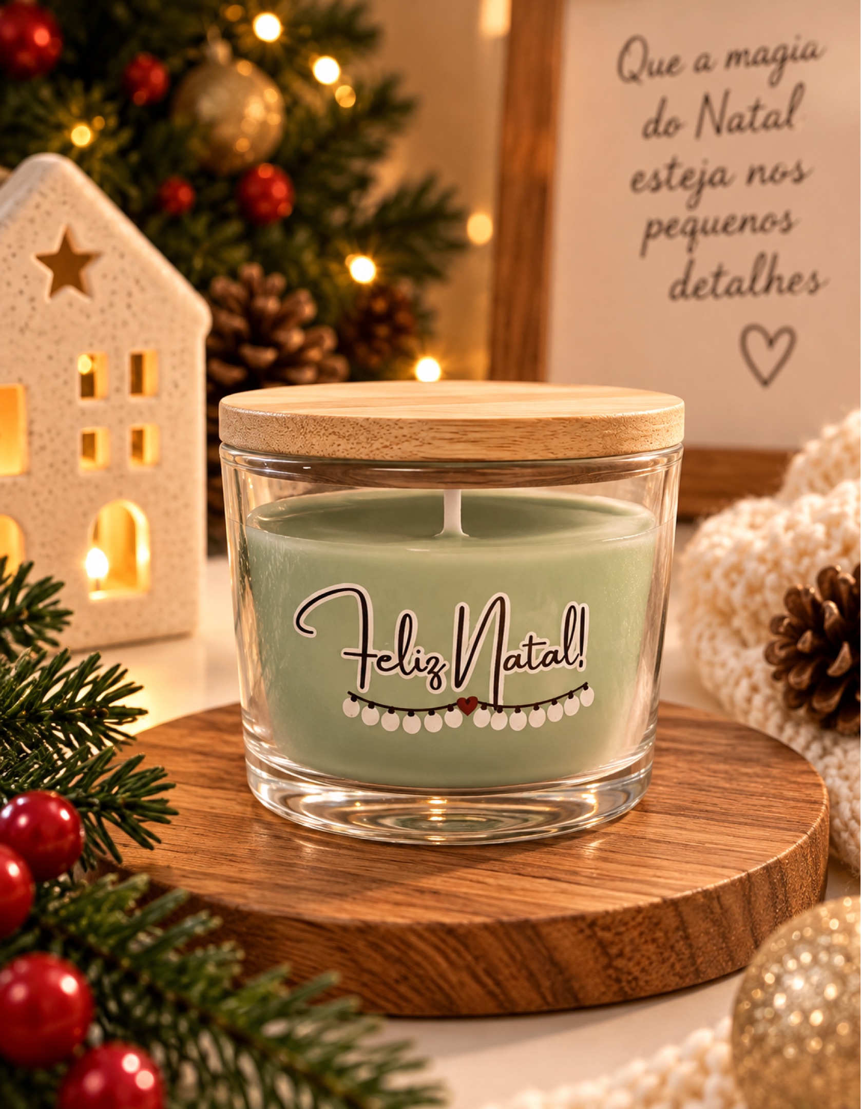 Vela Aromática Magia de Natal – Um Presente que Ilumina e Encanta