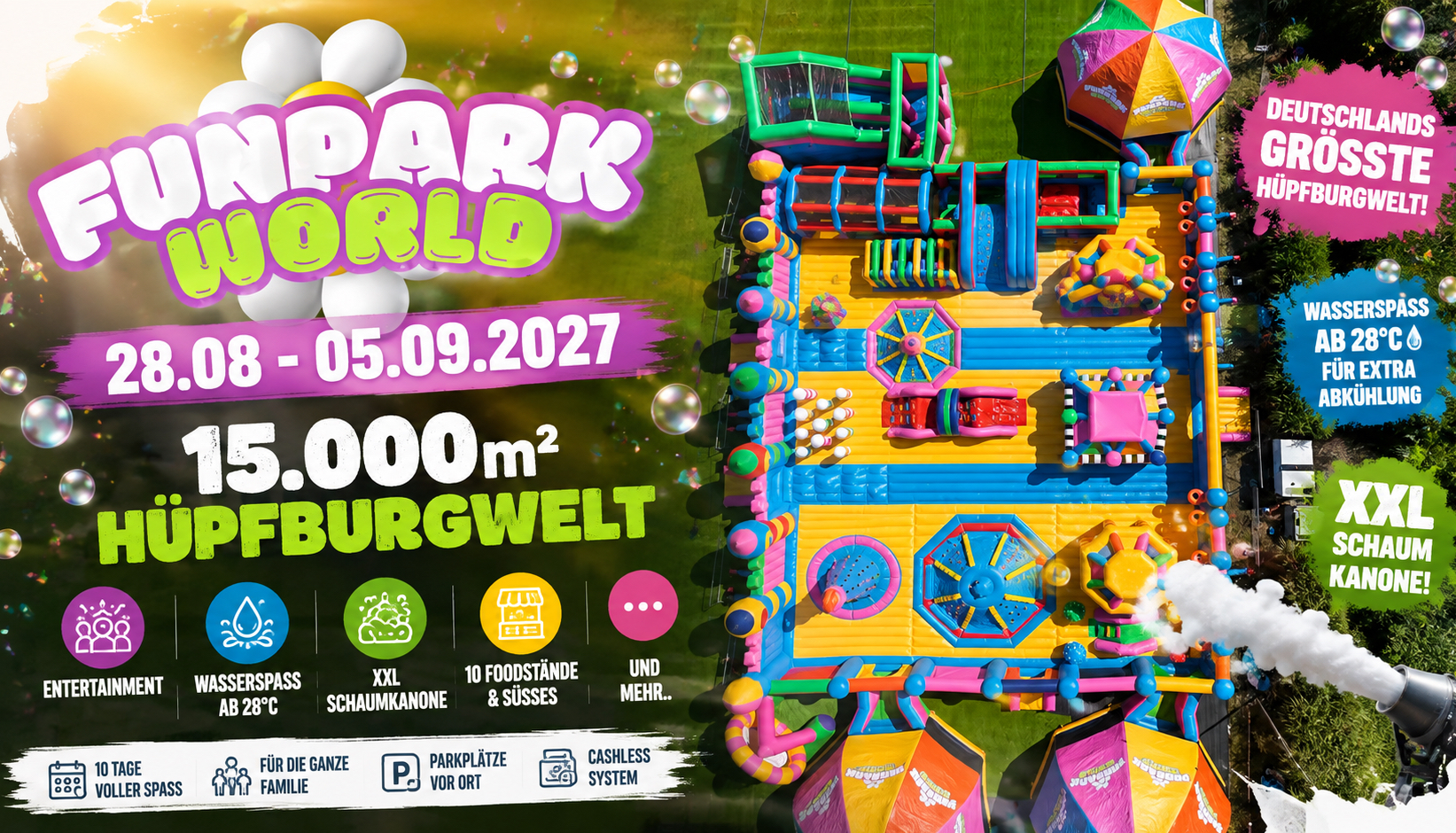 FUNPARK WORLD 28.08 - 05.09.2027 IN MÜNCHEN