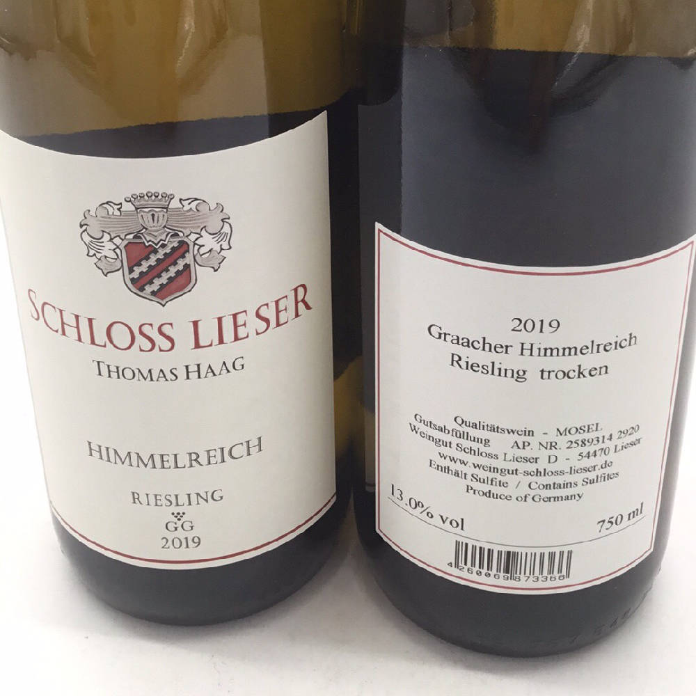 3x 2019 Weingut Schloß Lieser Thomas Haag Gracher Himmelreich GG Riesling 