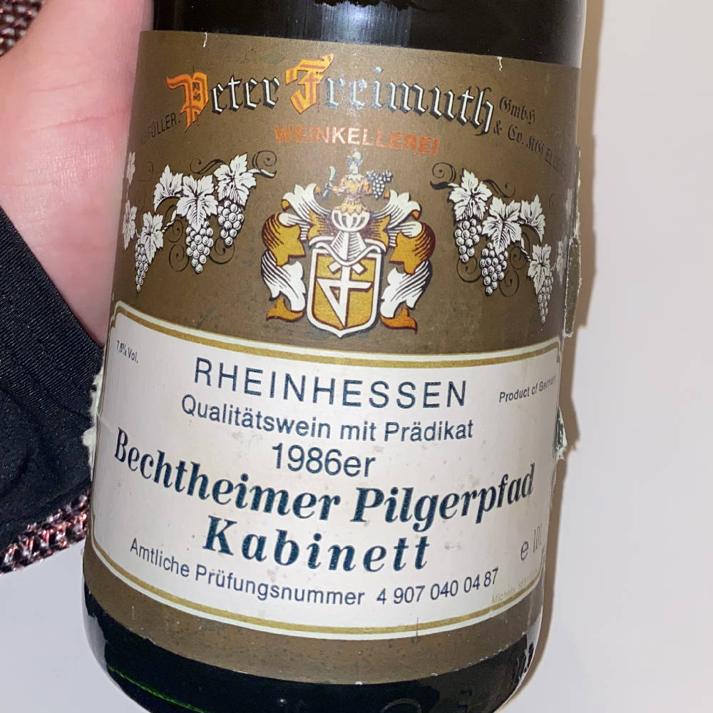 Peter Freimuth Qualitätswein mit Prädikat 1986er 