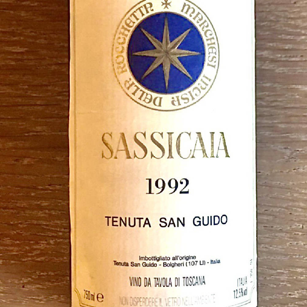 Sassicaia Jahrgang 1992 - 30 Jahre 0,7l Flasche