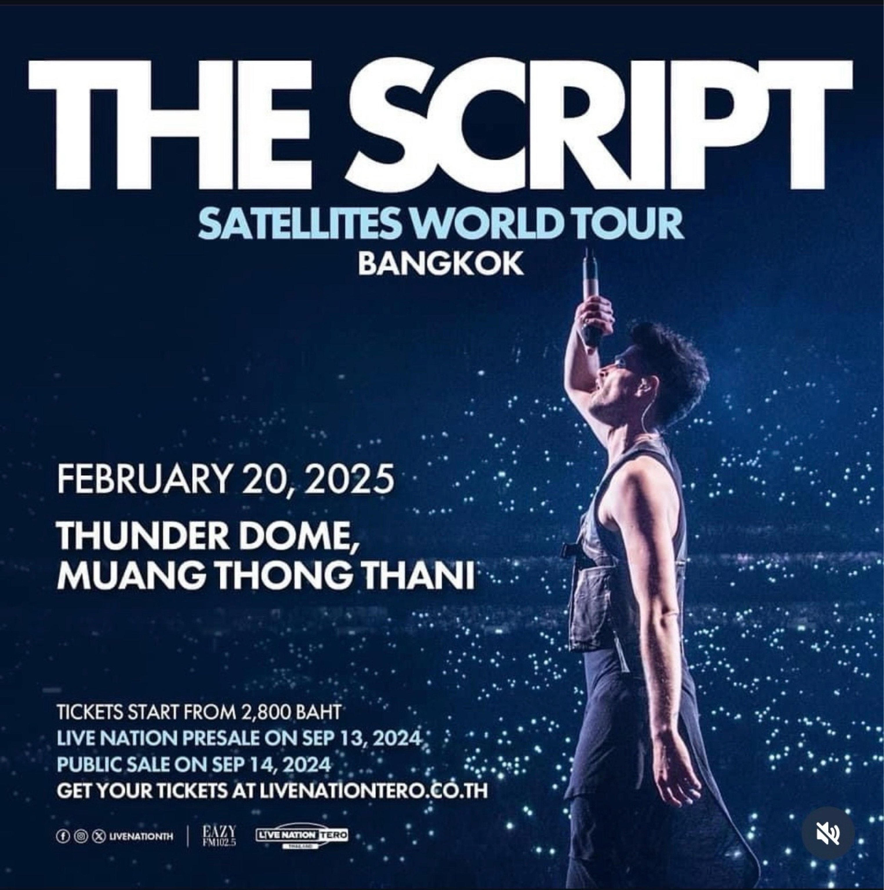 THE SCRIPT SATELLITES WORLD TOUR in Bangkok