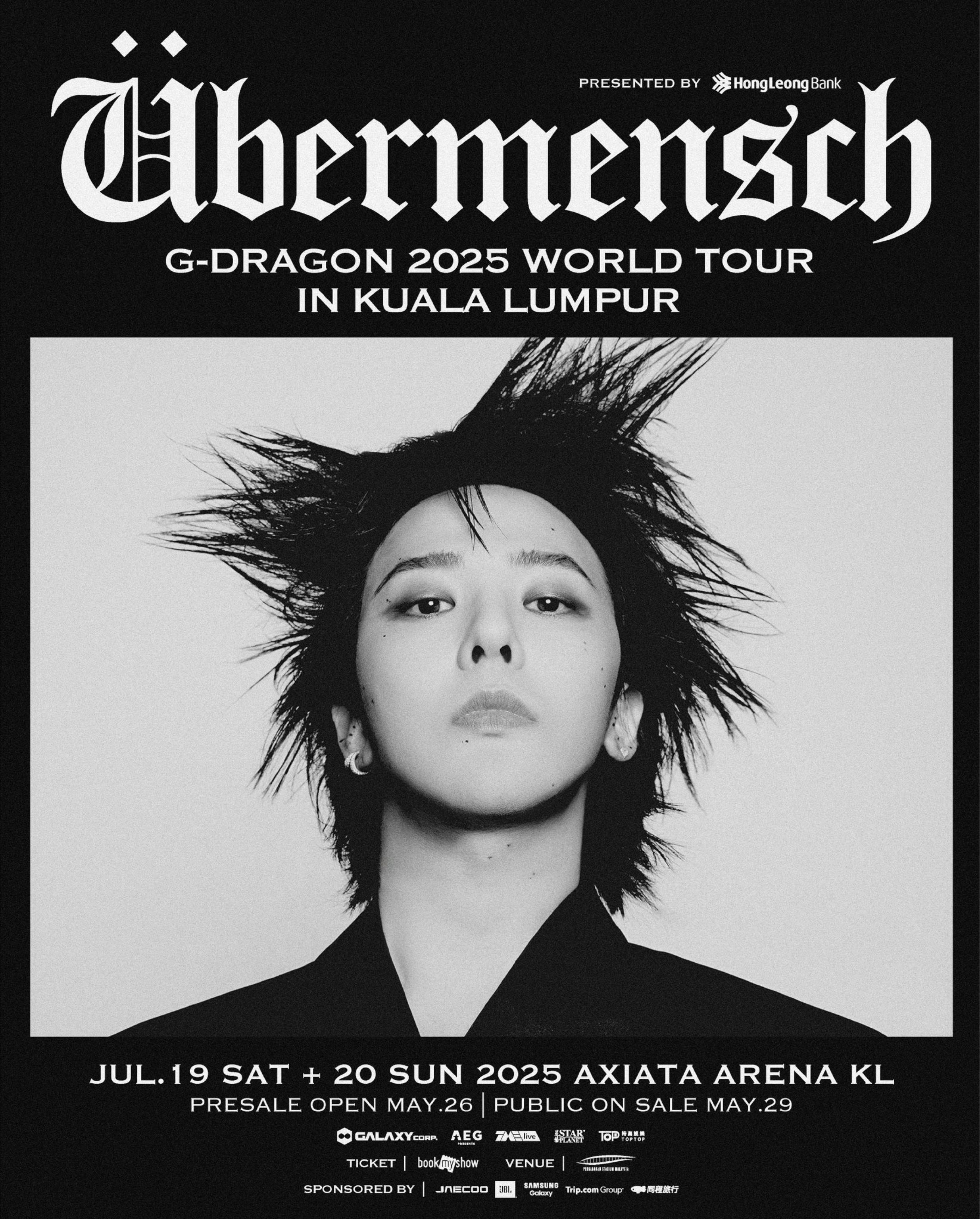 Ubermensch G-Dragon 2025 Wolrd Tour In Kuala Lumpur
