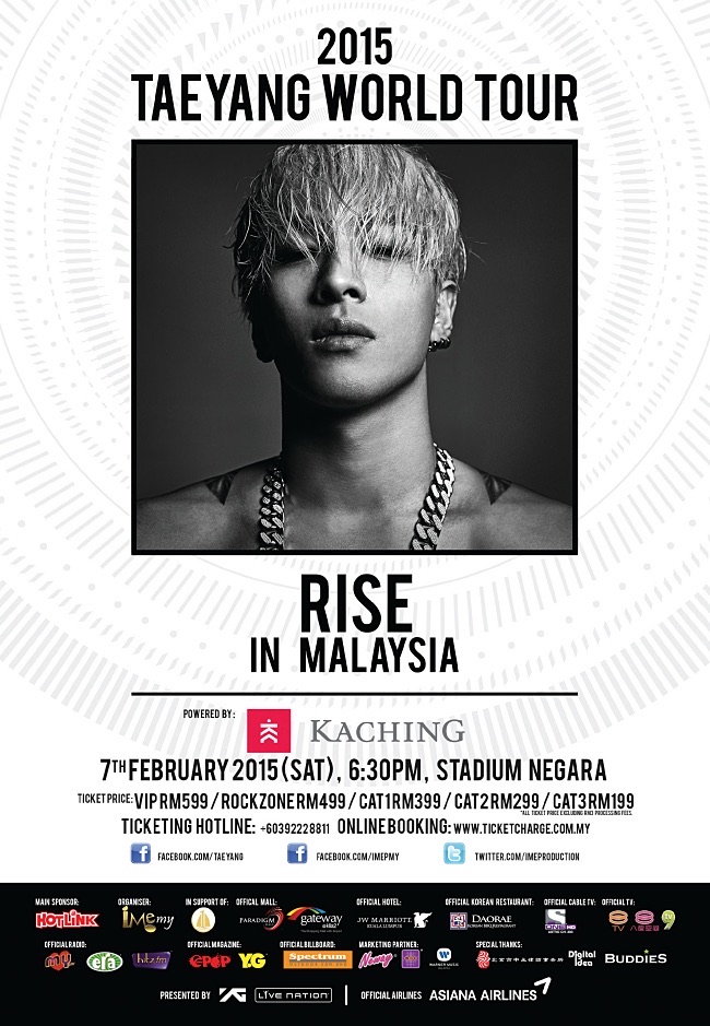 TAEYANG 2015 WORLD TOUR RISE IN MALAYSIA