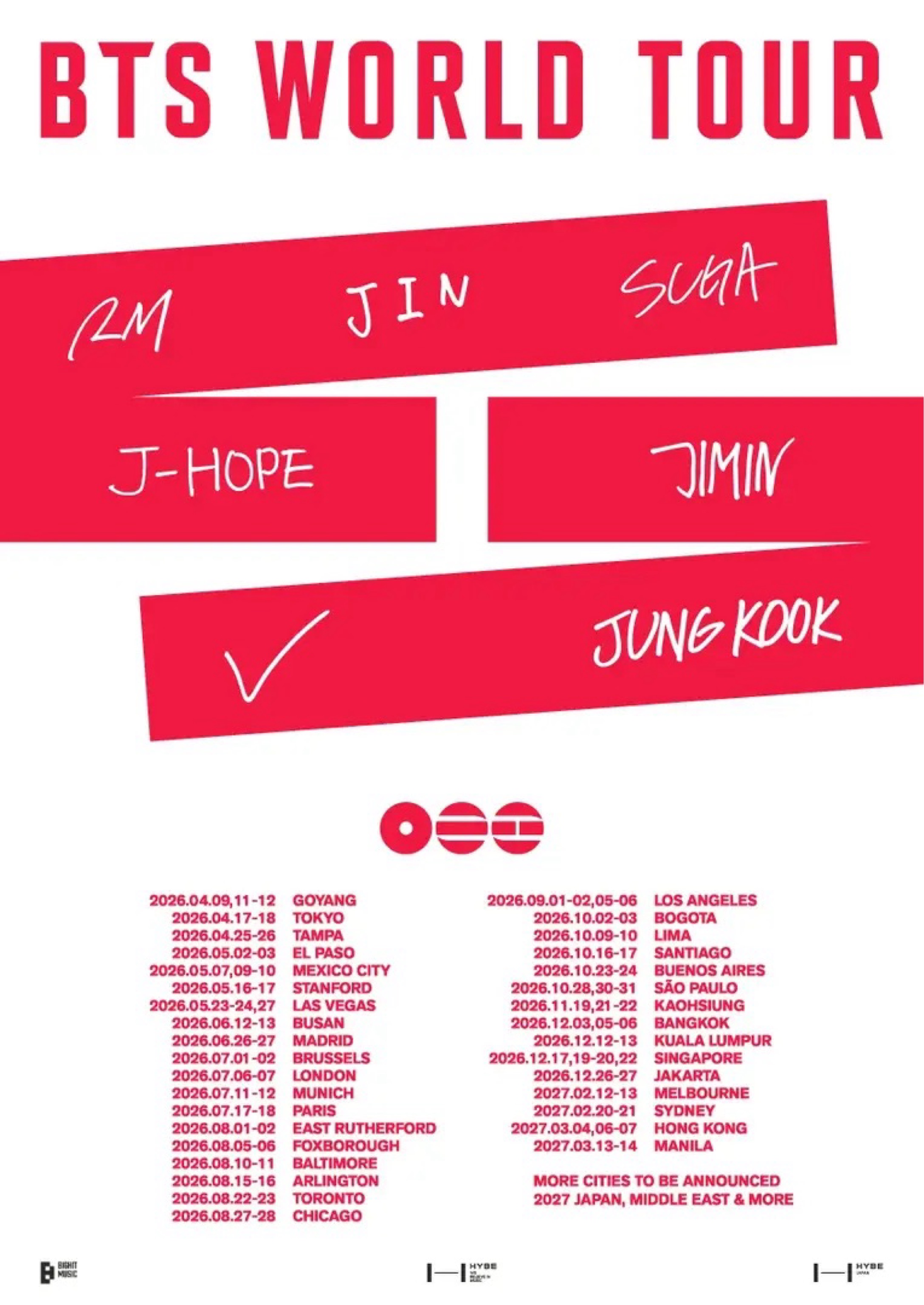 BTS WORLD TOUR ’ARIRANG’ IN KAOHSIUNG
