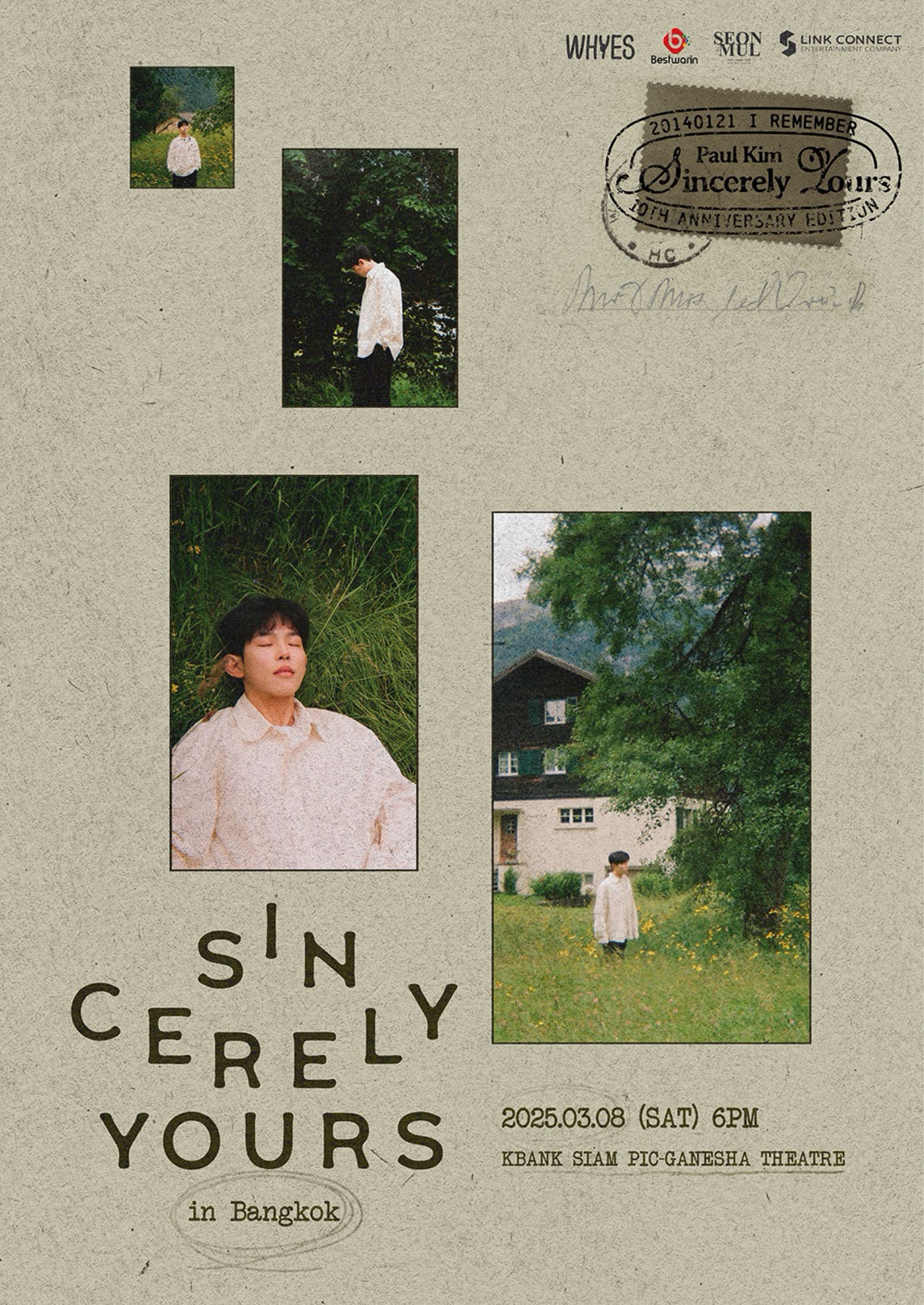 2025 Paul Kim Concert <Sincerely yours> in Bangkok