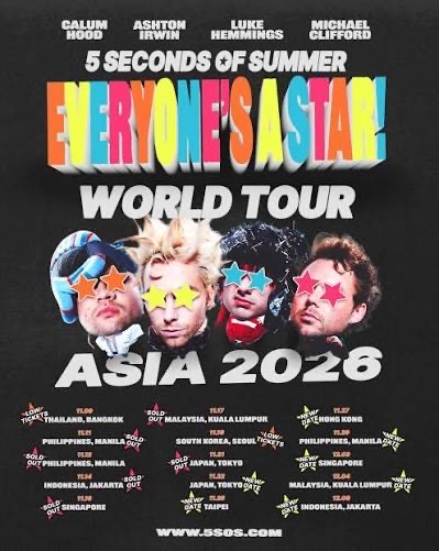5 SECONDS OF SUMMER: EVERYONE’S A STAR! WORLD TOUR