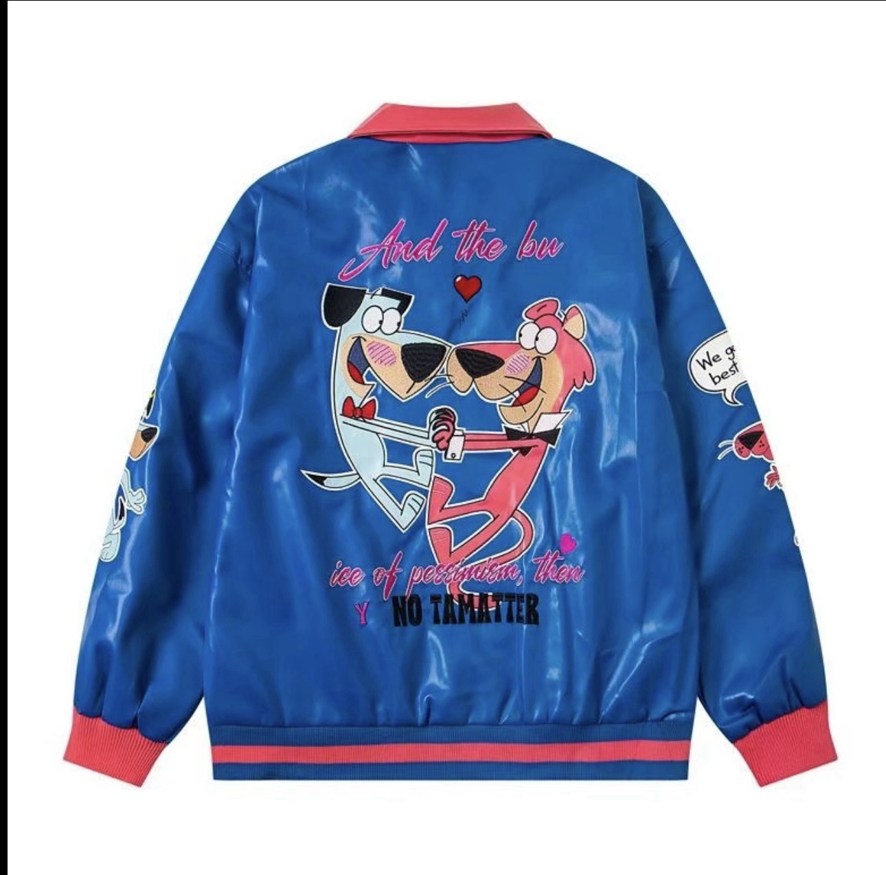 Blue cartoon-print jacket