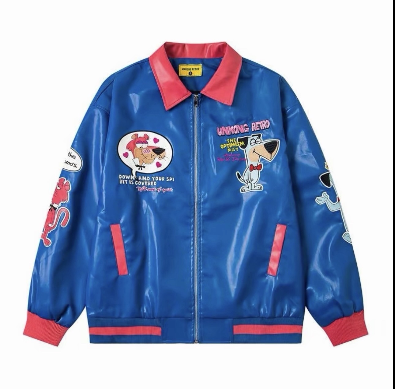 Blue cartoon-print jacket — photo 4