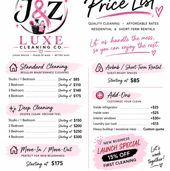 J&Z Luxe Cleaning