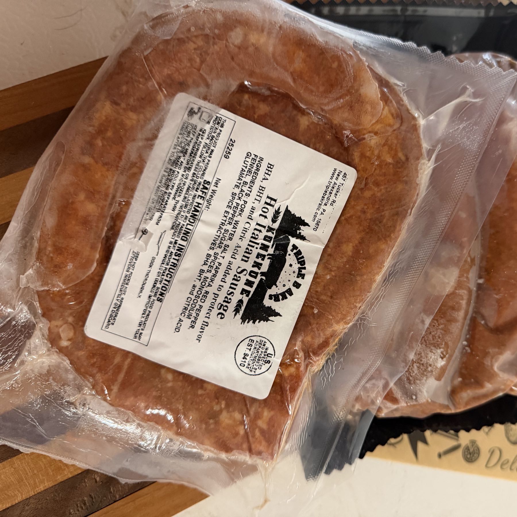 Hot Sausage from Pasture Raised Pork