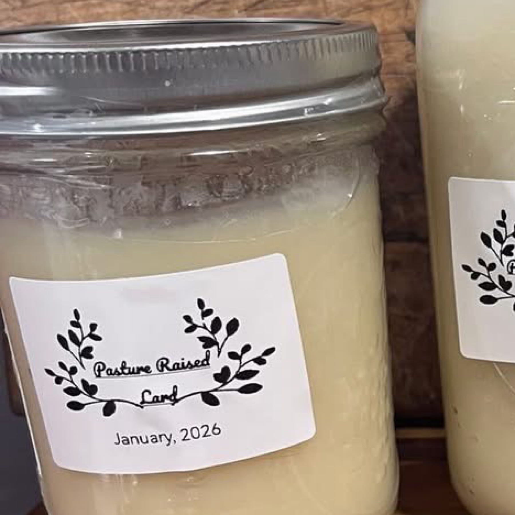 Lard- rendered back fat pint