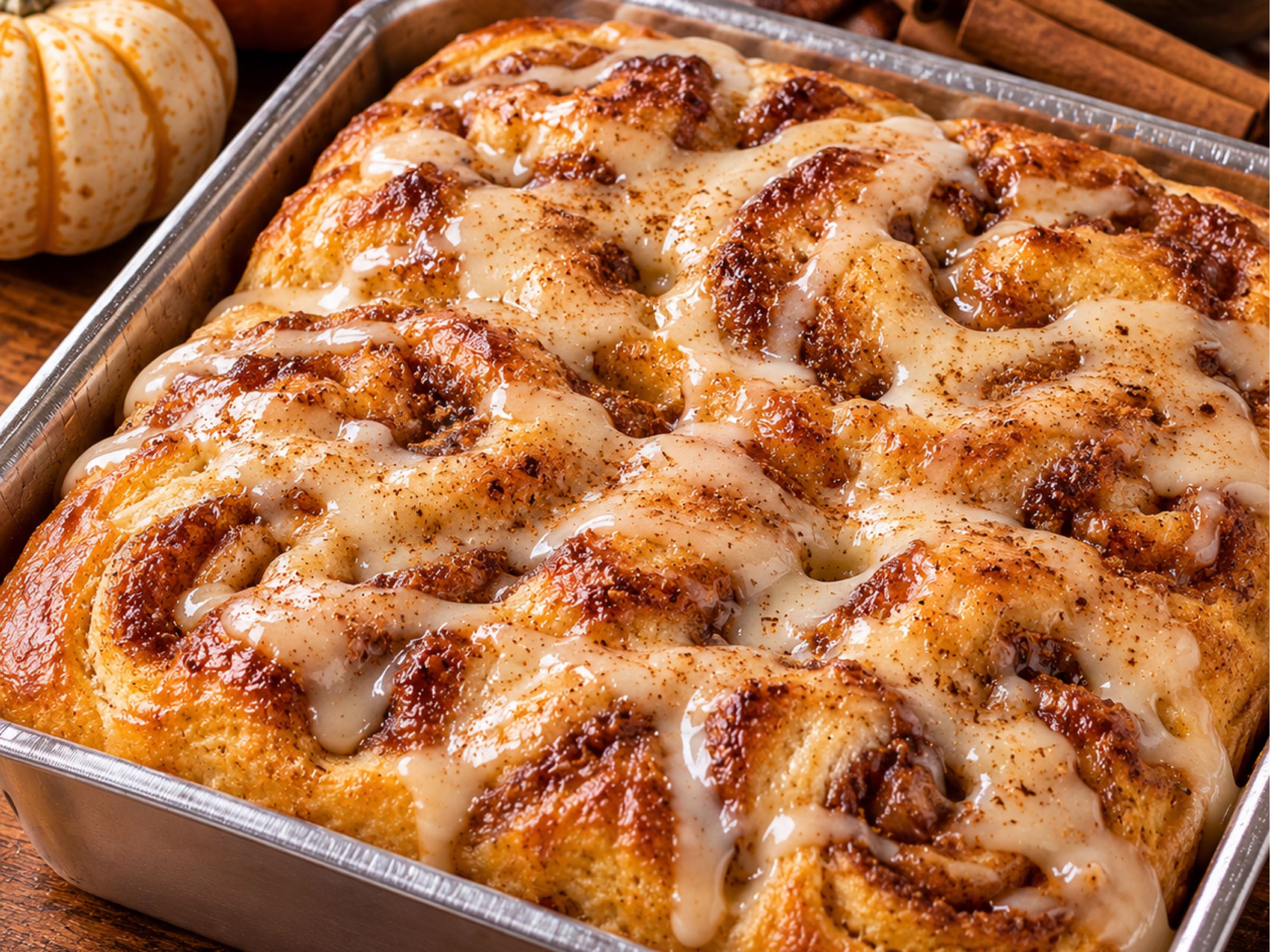 Pumpkin Spice Cinnamon Roll Focaccia