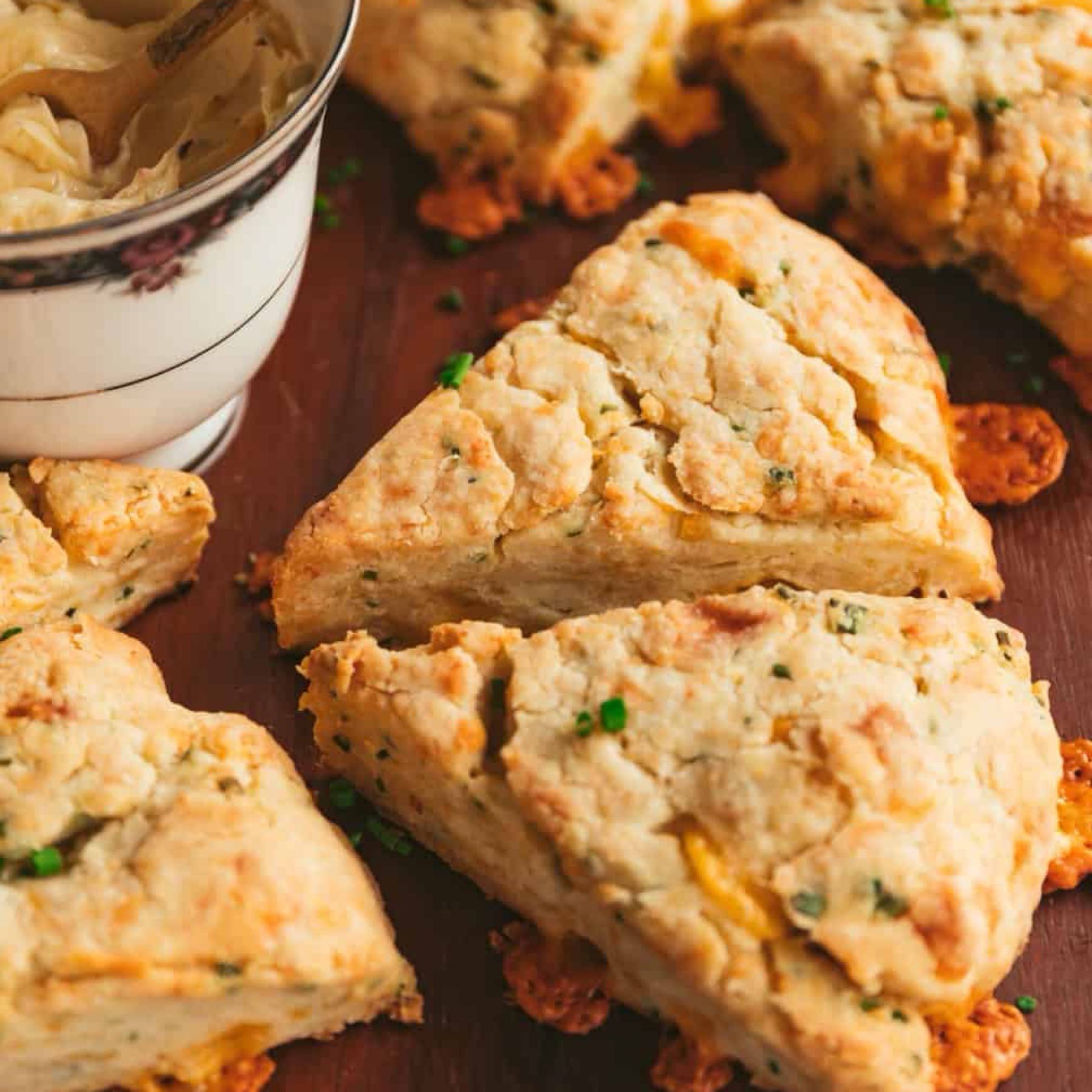 Thumbnail image 1 for Savory Cheddar Chive Scone (4)