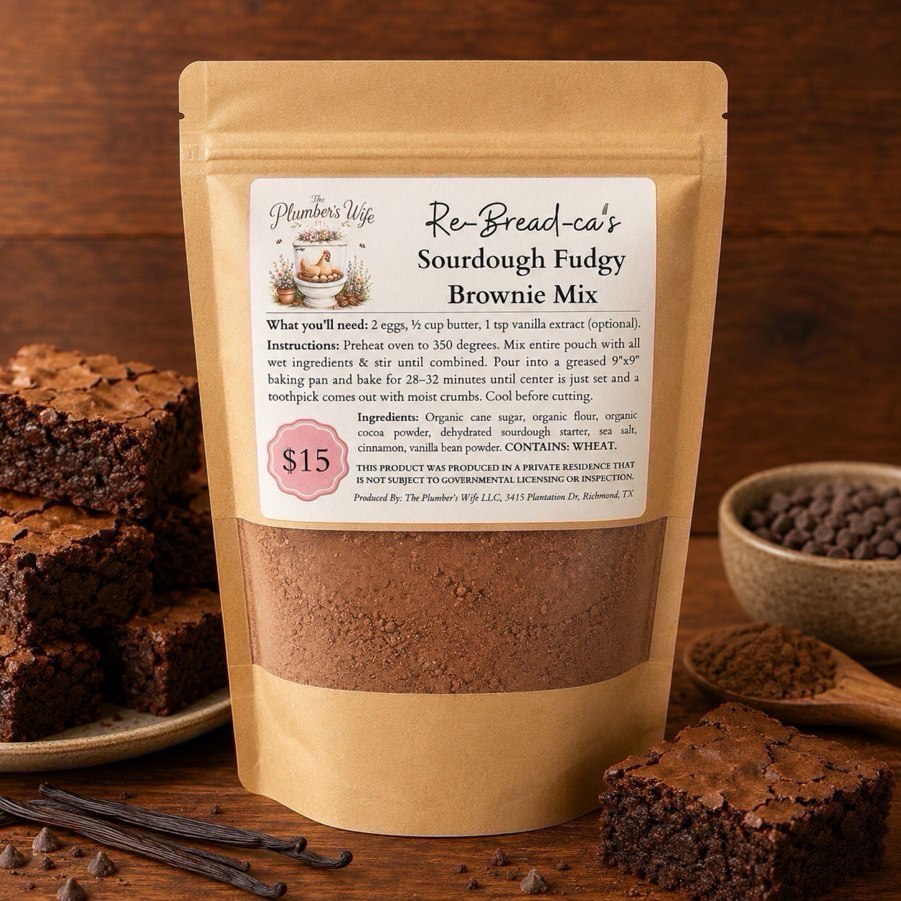 Sourdough Fudgy Brownie Mix