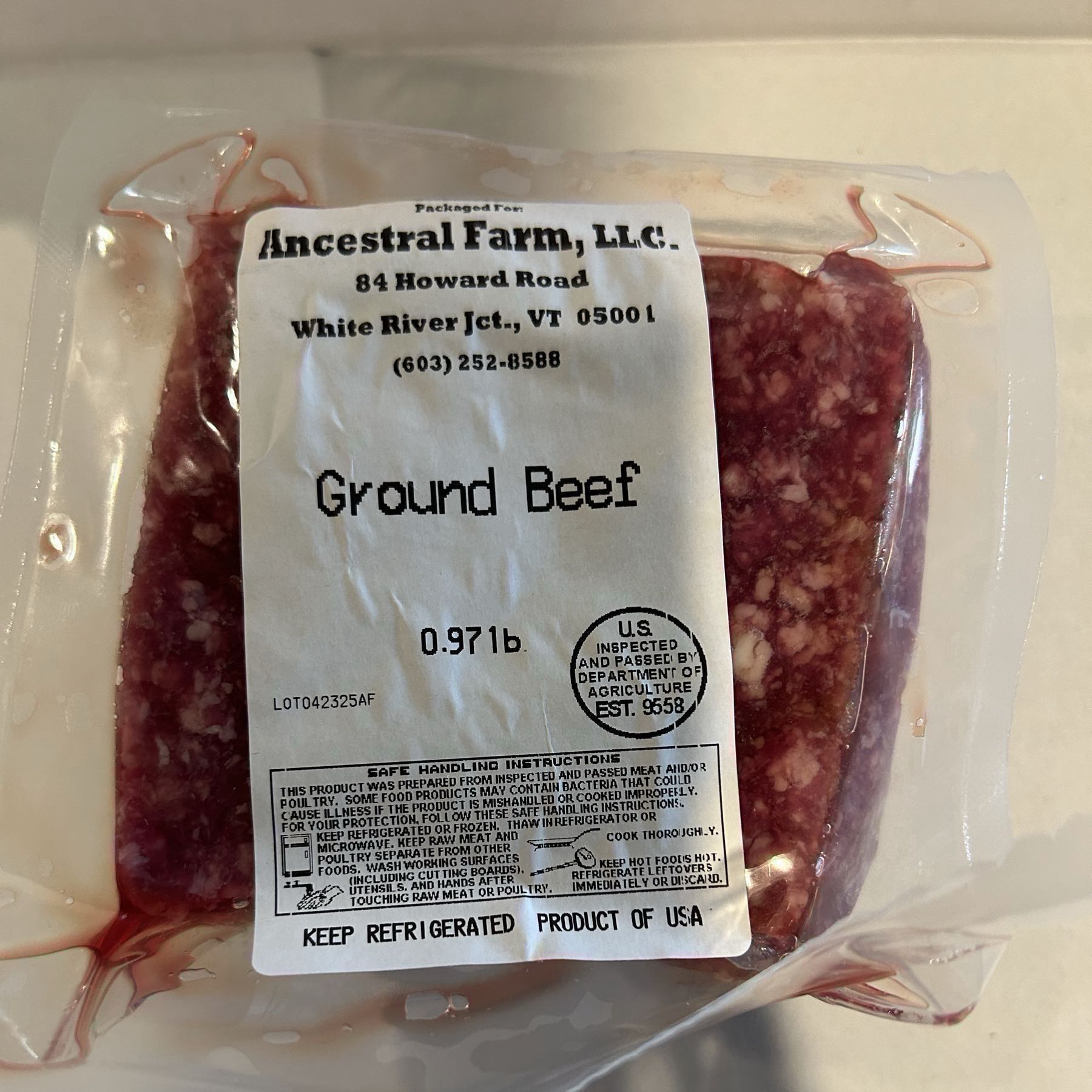 Ground Beef (1 lb package)