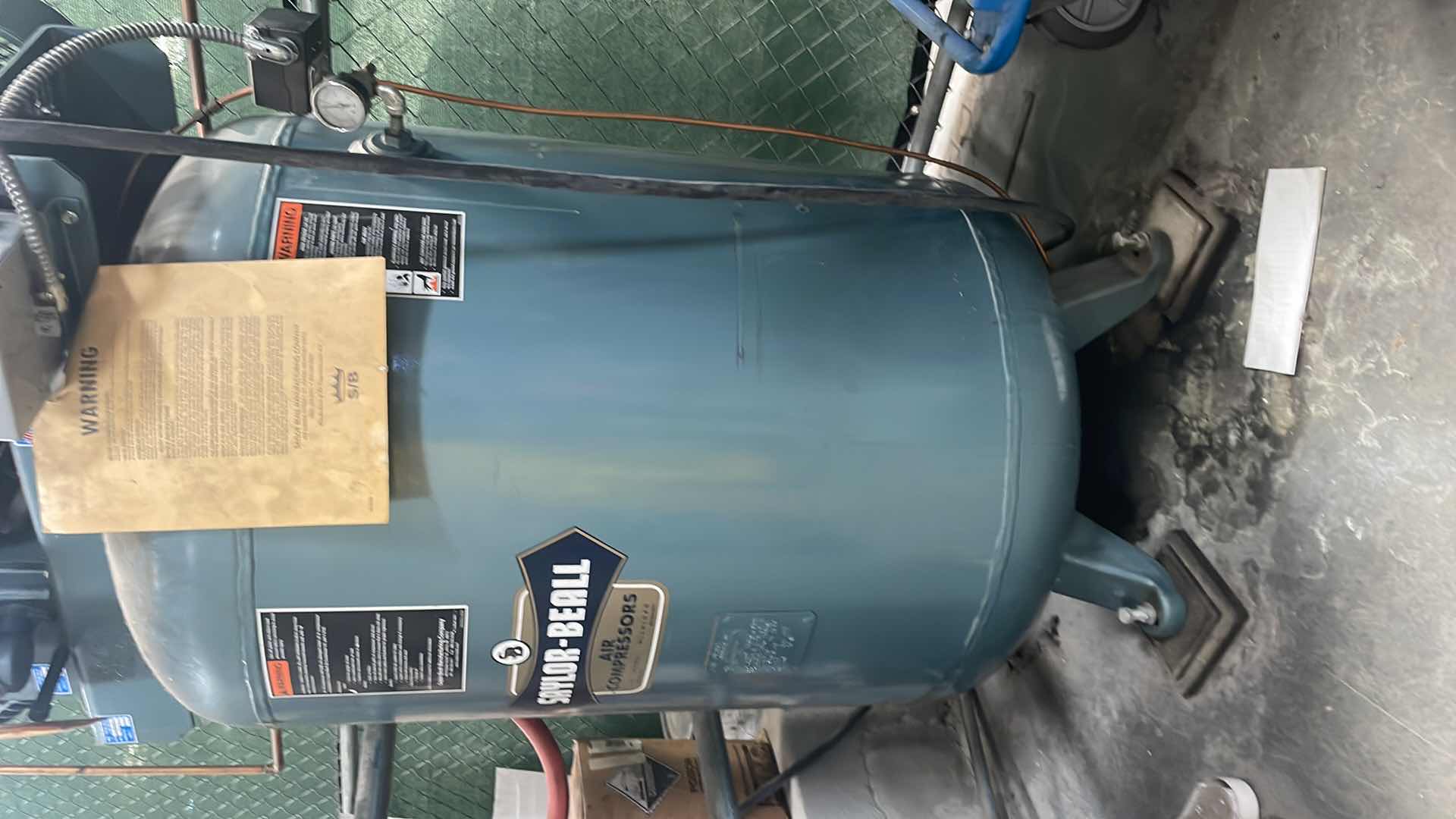 Photo 7 of SAYLOR-BEAL AIR COMPRESSOR MODEL VT-755-120 120 GALLON 10HP 208-230/460v