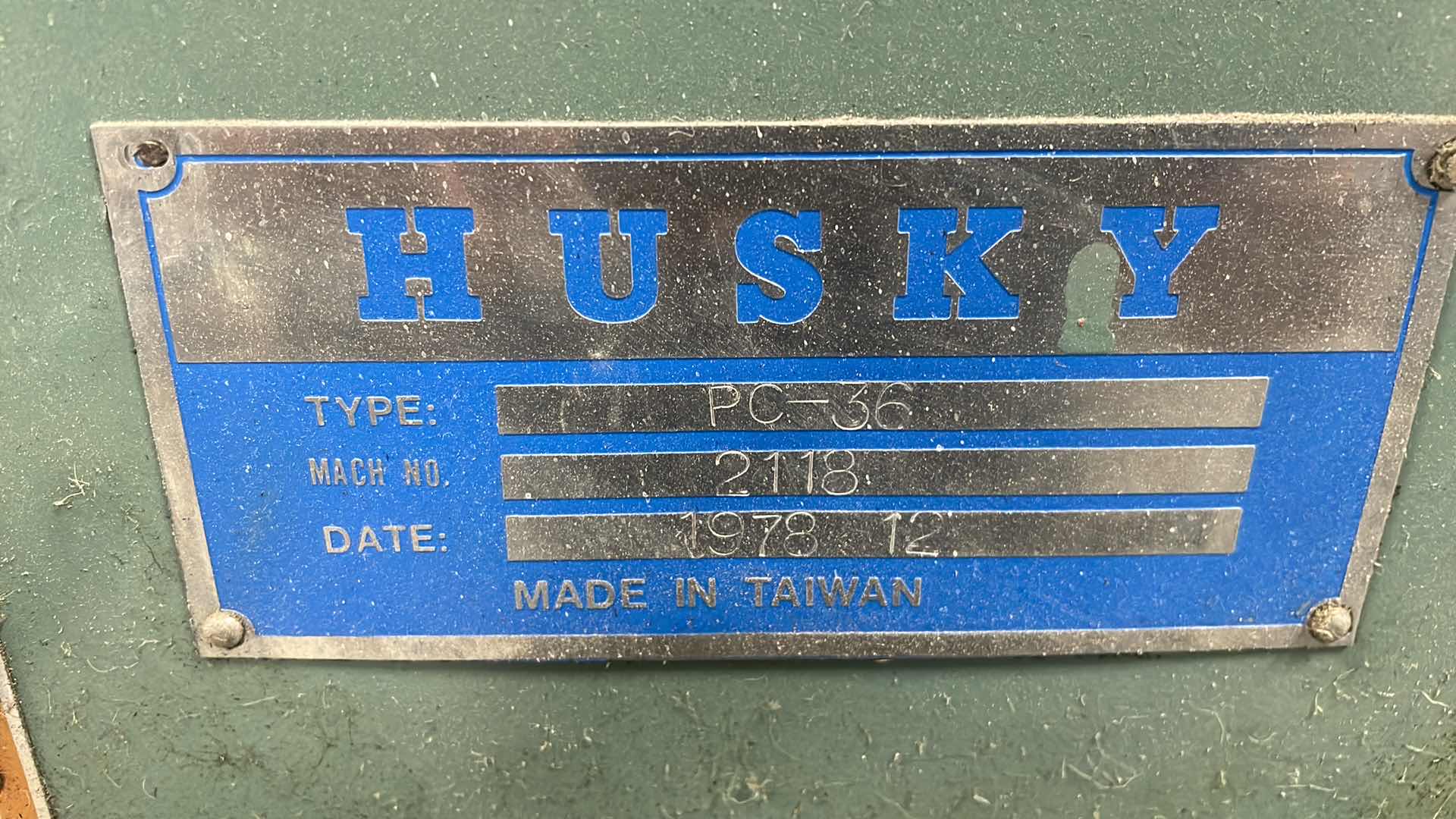 Photo 3 of HUSKY LATHE PC-36 MANUFACTURED 1978