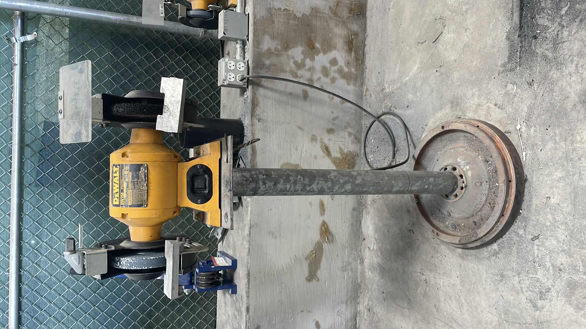 Photo 1 of DEWALT DW758 8" HEAVYDUTY BENCH GRINDER 3/4HP ON CUSTOM STAND