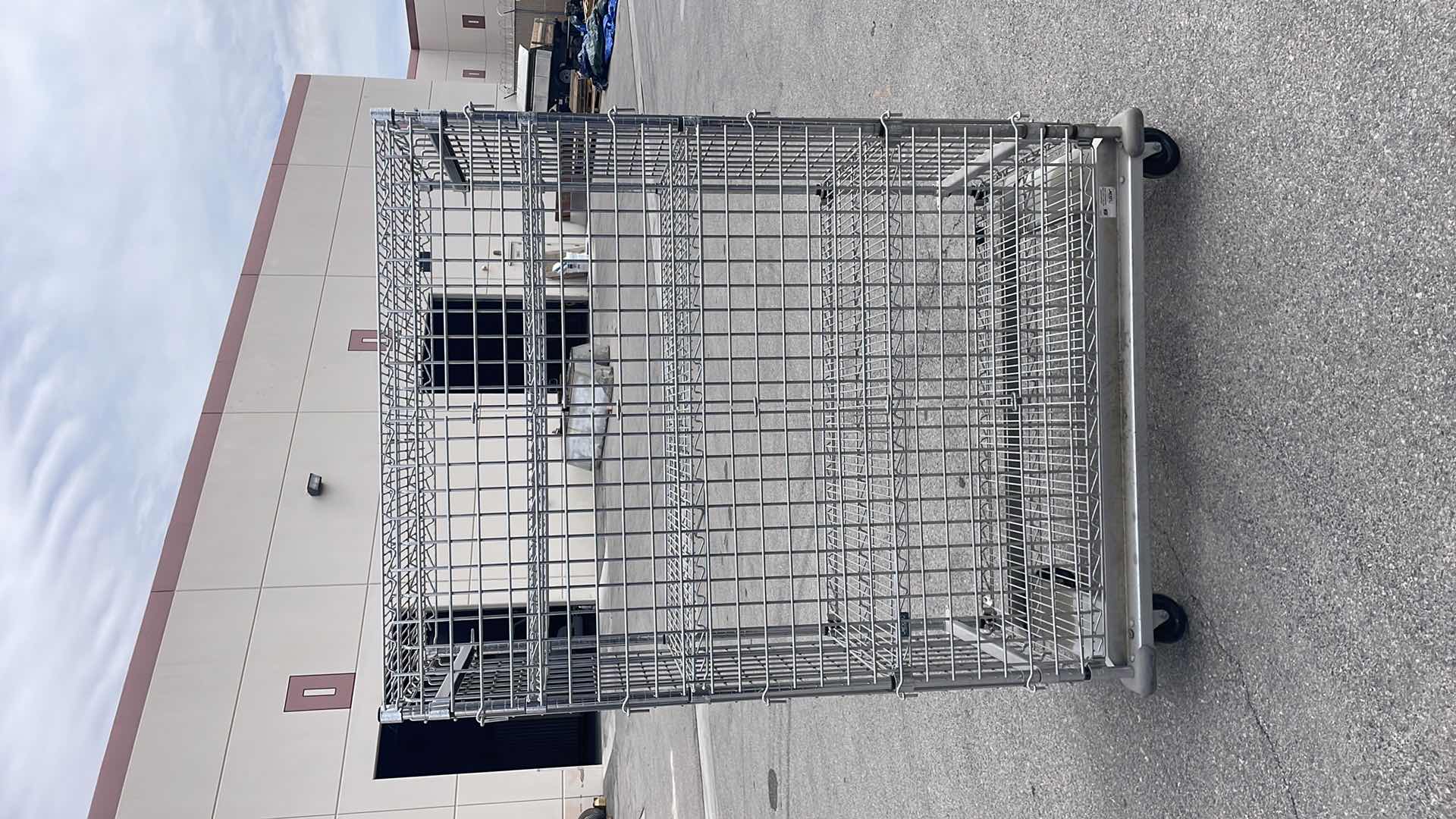 Photo 3 of NEXEL 4 SHELF EXCHANGE CART WITH THREE-SIDED ENCLOSURE PANELS, 800 LB. CAPACITY, 48" X 24"  H69"