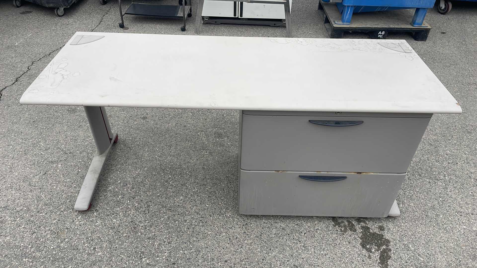 Photo 1 of STEEL CASE 2 DRAWER DESK 66” x 24” H29”