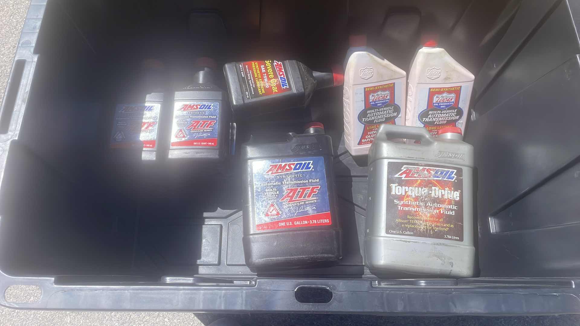 Photo 1 of ATF AND SEVERE GEAR OIL IN TOTE