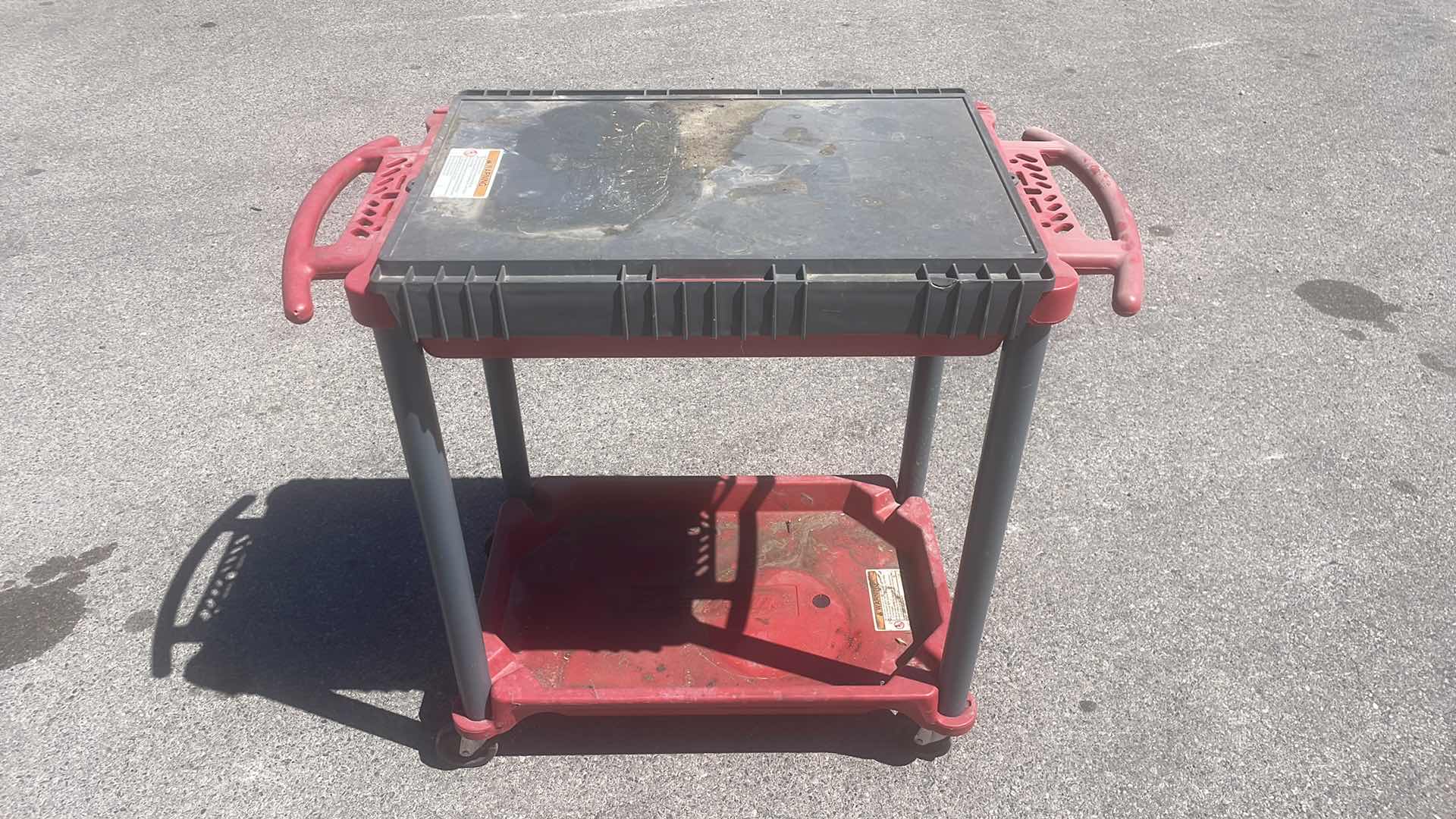 Photo 1 of SNAP-ON POLYMER ROLL CART (RED/ GRAY)