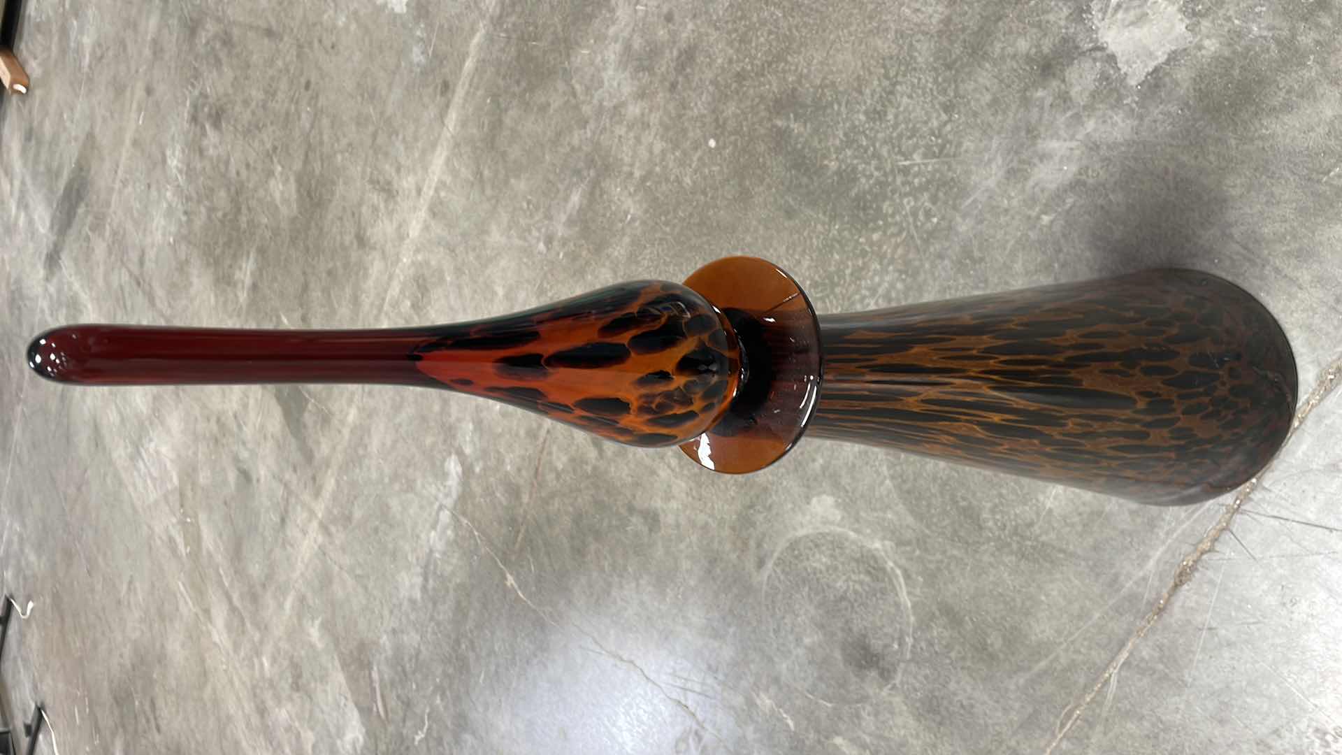 Photo 2 of TORTOISESHELL VASE/HOME DECOR 12” DIAMETER AT BASE 47-1/2” TALL TOP PIECE HAS CRACK