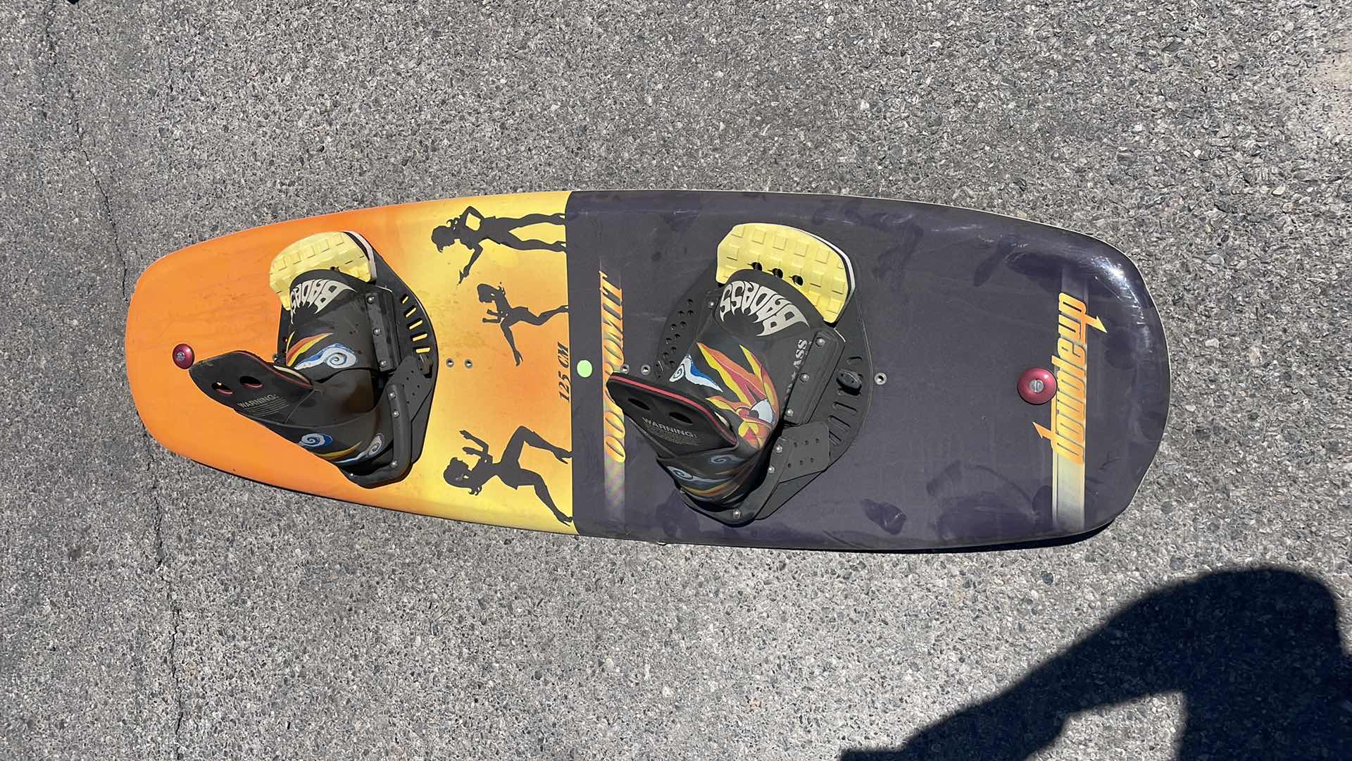 Photo 4 of DOUBLEUP WAKEBOARD 125CM WITH BADASS BINDINGS SIZE SMALL AND POLYPRO BOOGIE BOARD