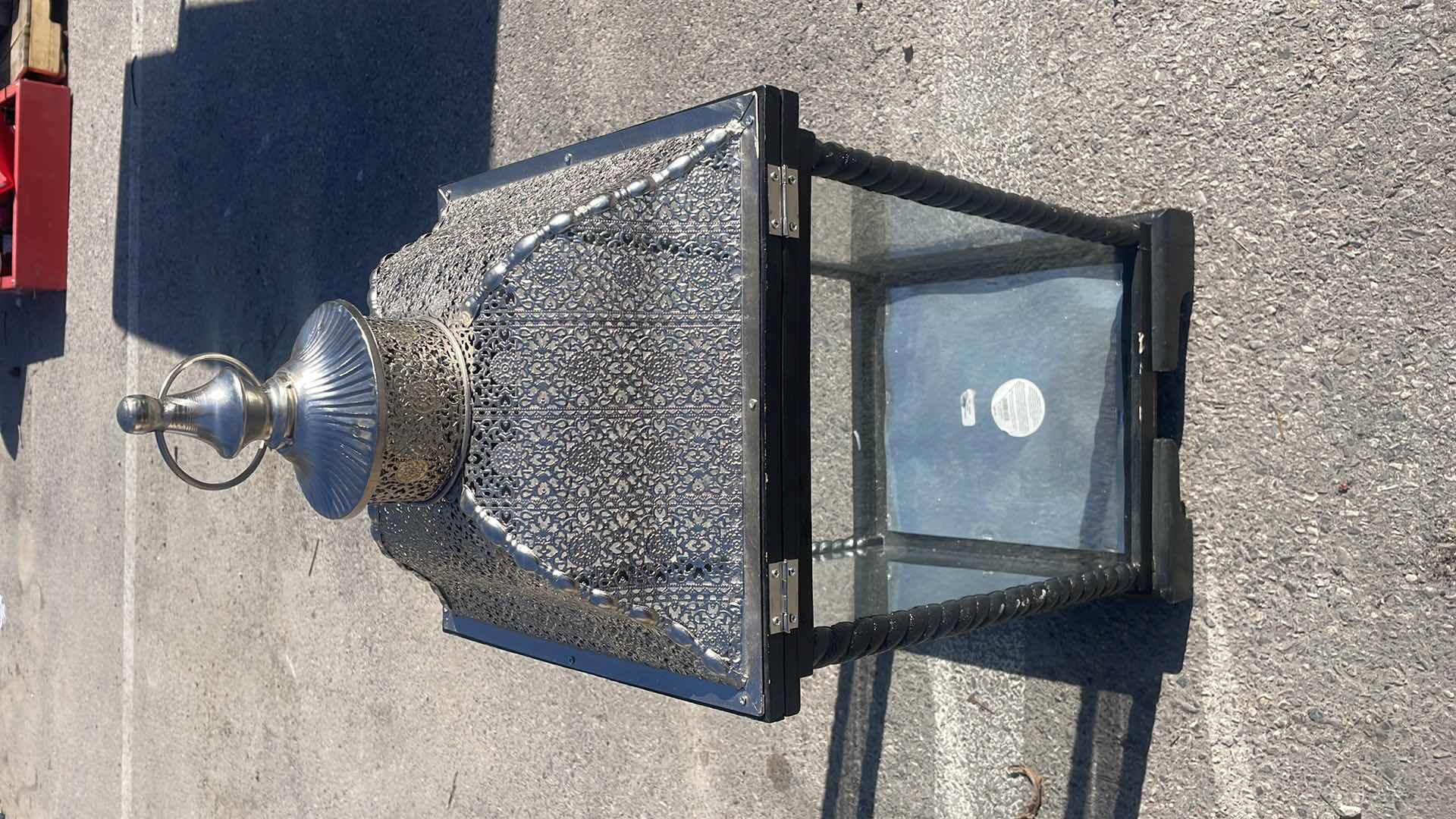 Photo 3 of PIER 1 IMPORTS LARGE LANTERN 12-1/2” x12-1/2” x 31”