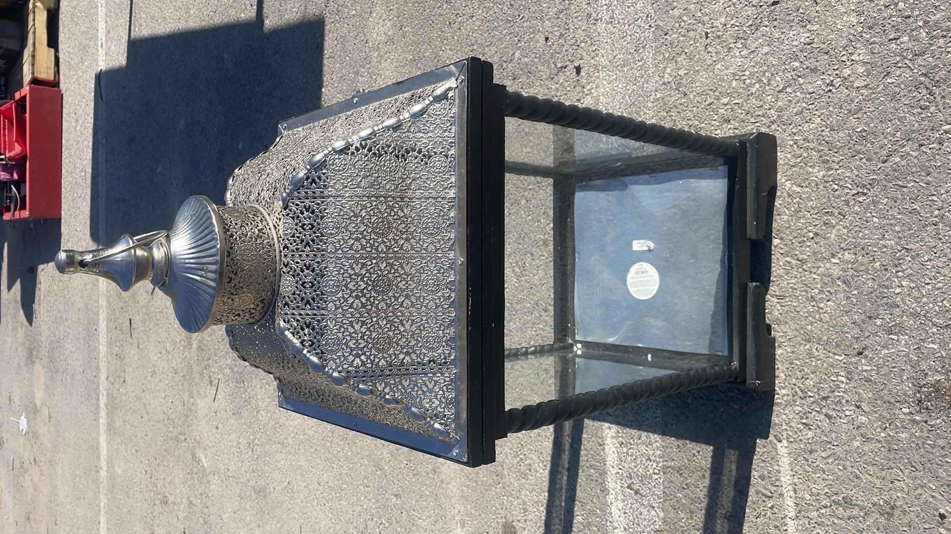 Photo 2 of PIER 1 IMPORTS LARGE LANTERN 12-1/2” x12-1/2” x 31”