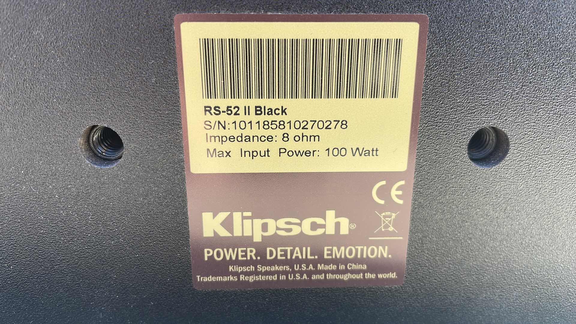 Photo 3 of KLIPSCH REFERENCE RS-42 II SURROUND SOUND SPEAKERS