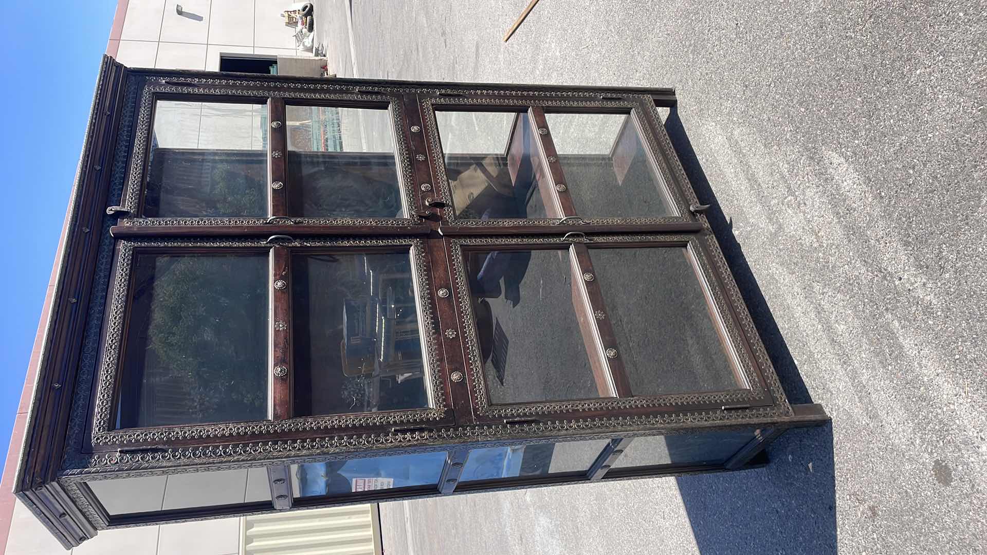 Photo 2 of ANTIQUE DISPLAY CABINET 53” x 15” x 77”