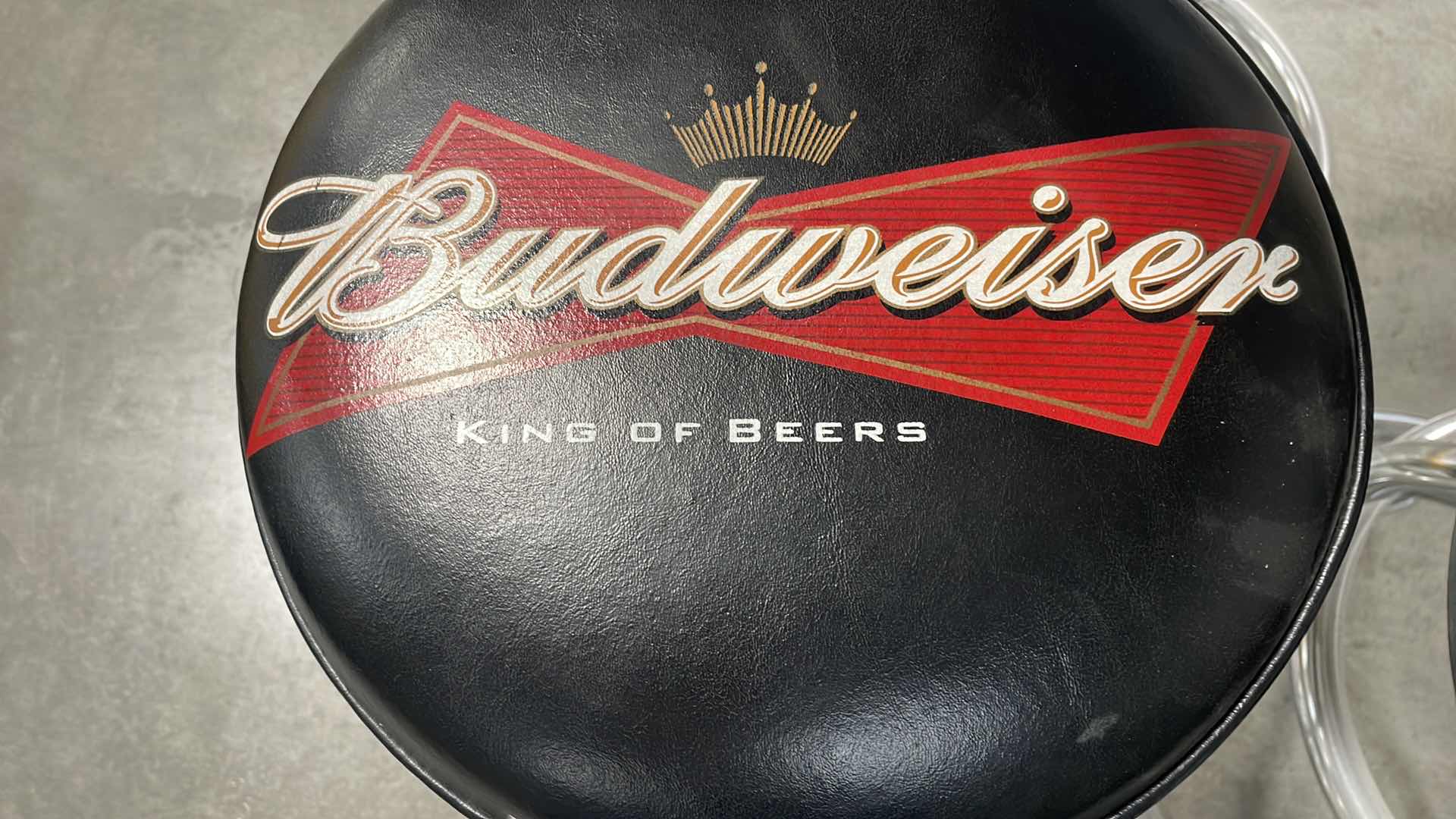 Photo 5 of BUDWEISER BAR TABLE 27” AND 4 BAR STOOLS