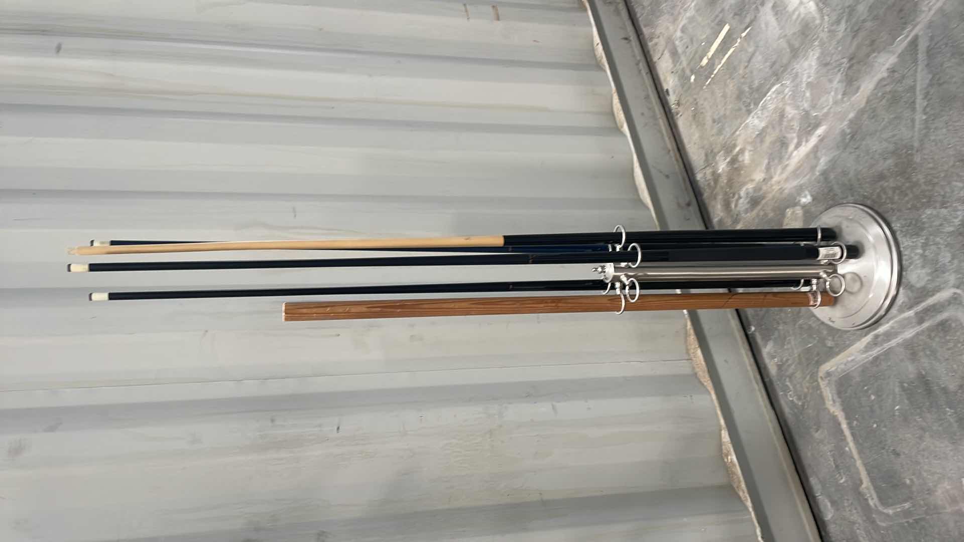Photo 3 of BILLARD STAND WITH 1 PIECE CUETEC POOL CUES