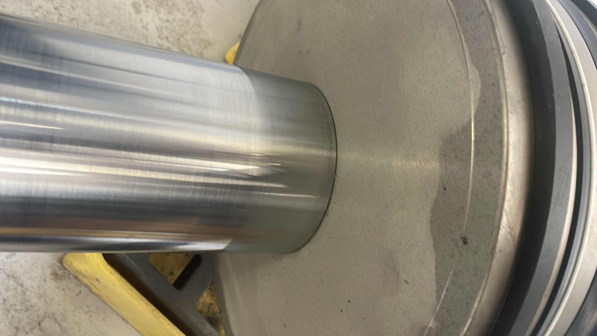 Photo 6 of CHUNK OF STAINLESS STEEL EXTREMELY HEAVY TOP IS 5” DIAMETER X 36-1/2” BASE IS ABOUT 14” DIAMETER X 6”