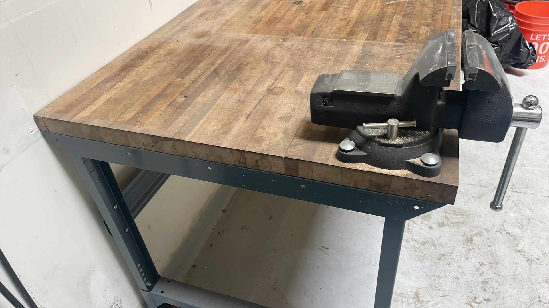 Photo 4 of WORK BENCH 72” x 36” WITH PALMGREN 5” VISE