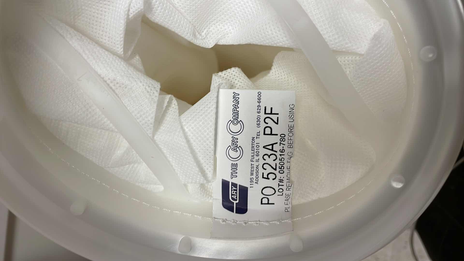 Photo 3 of THE CARY COMPANY PO 523A P2F LOT#: 050516-780 PART#21W3M3 LIQUID FILTER BAGS (12)