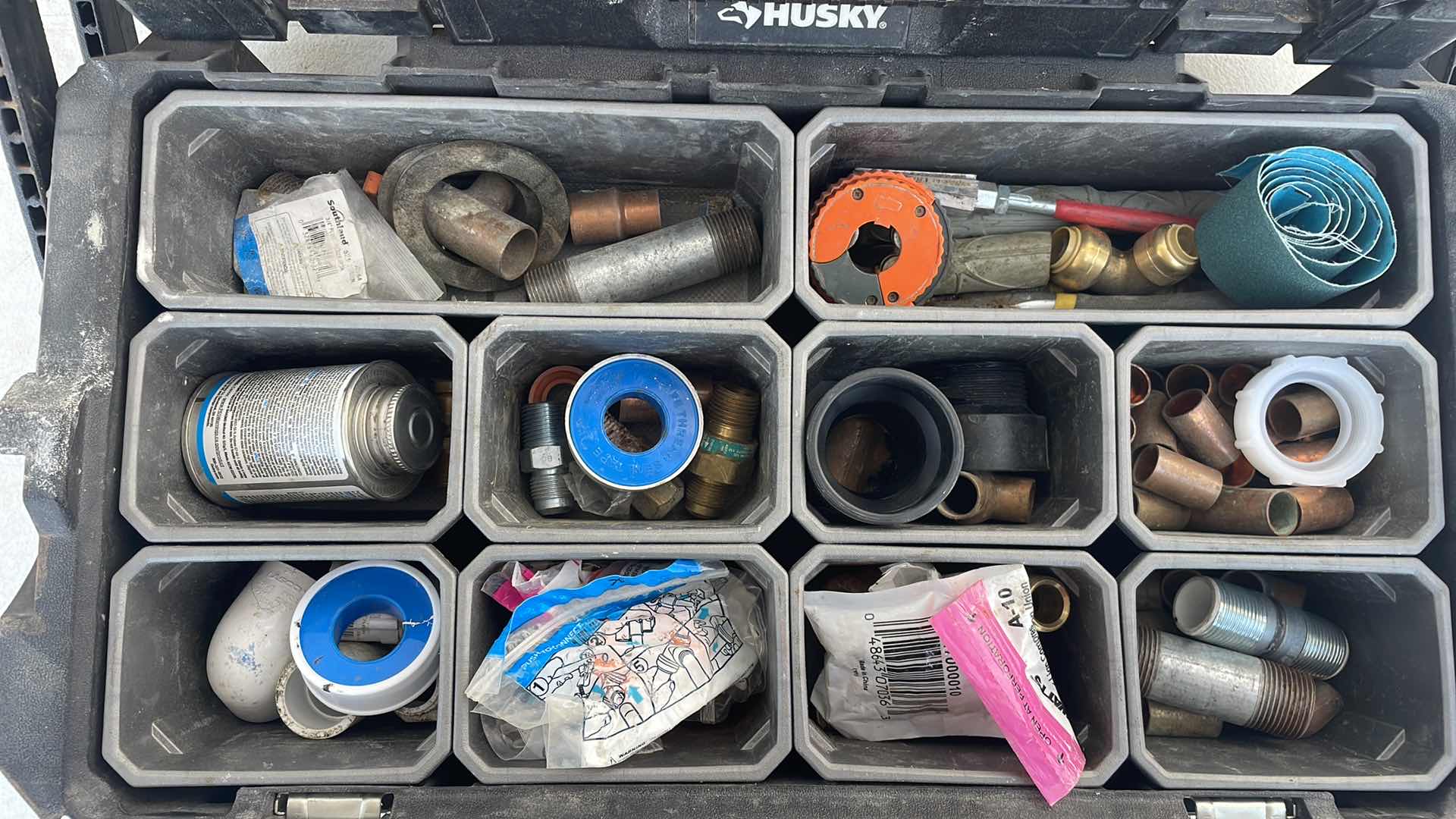 Photo 3 of HUSKY 2 TRAY TOOL BOX WITH CONTENTS