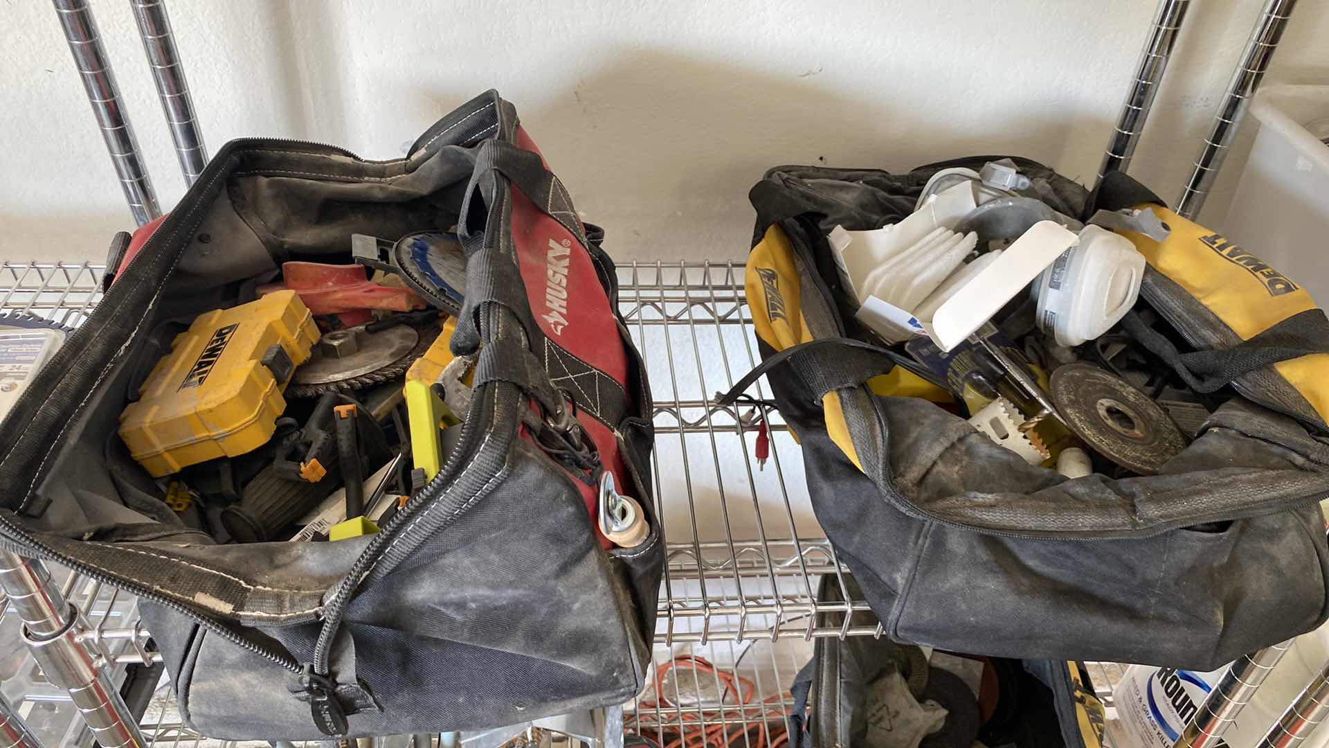 Photo 1 of 2 TOOL BAGS HUSKY & DEWALT AND CONTENTS