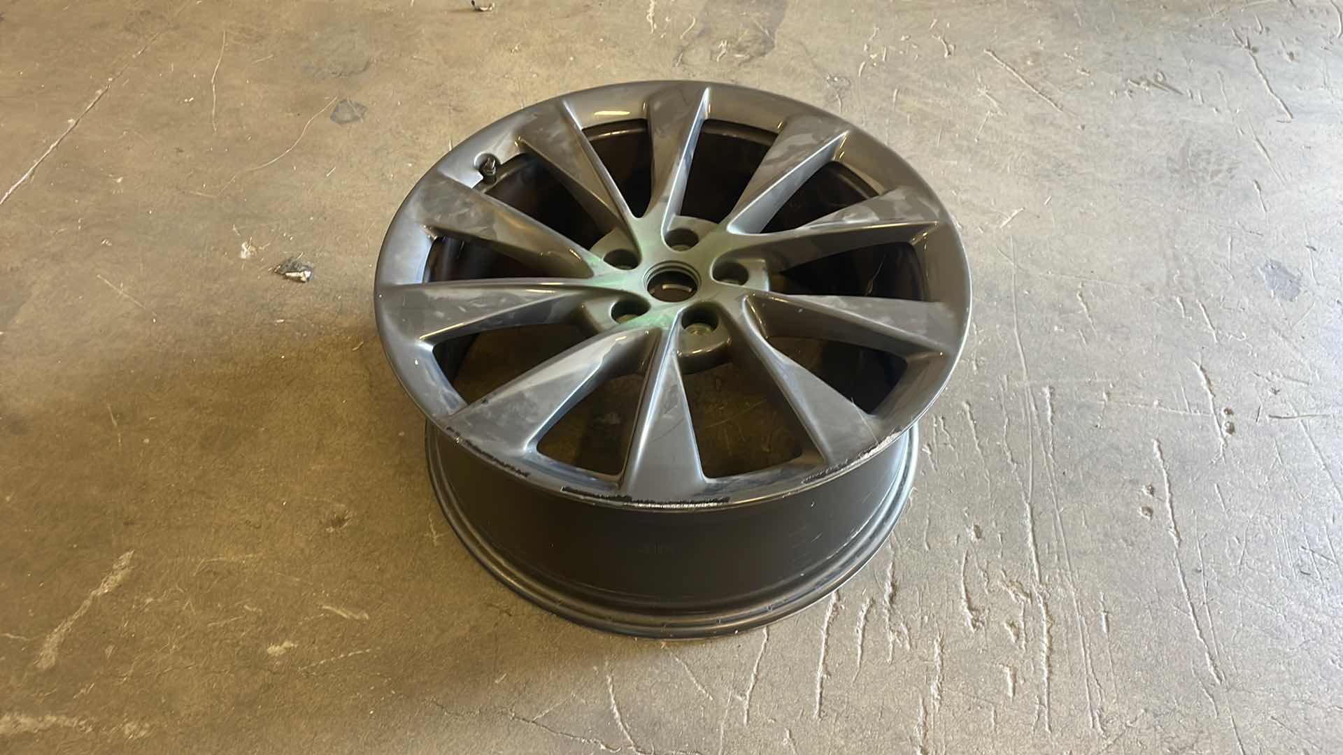 Photo 3 of 21" REAR TESLA MODEL S CHARCOAL 2018-2021 OEM WHEEL ALLOY FACTORY RIM ORIGINAL