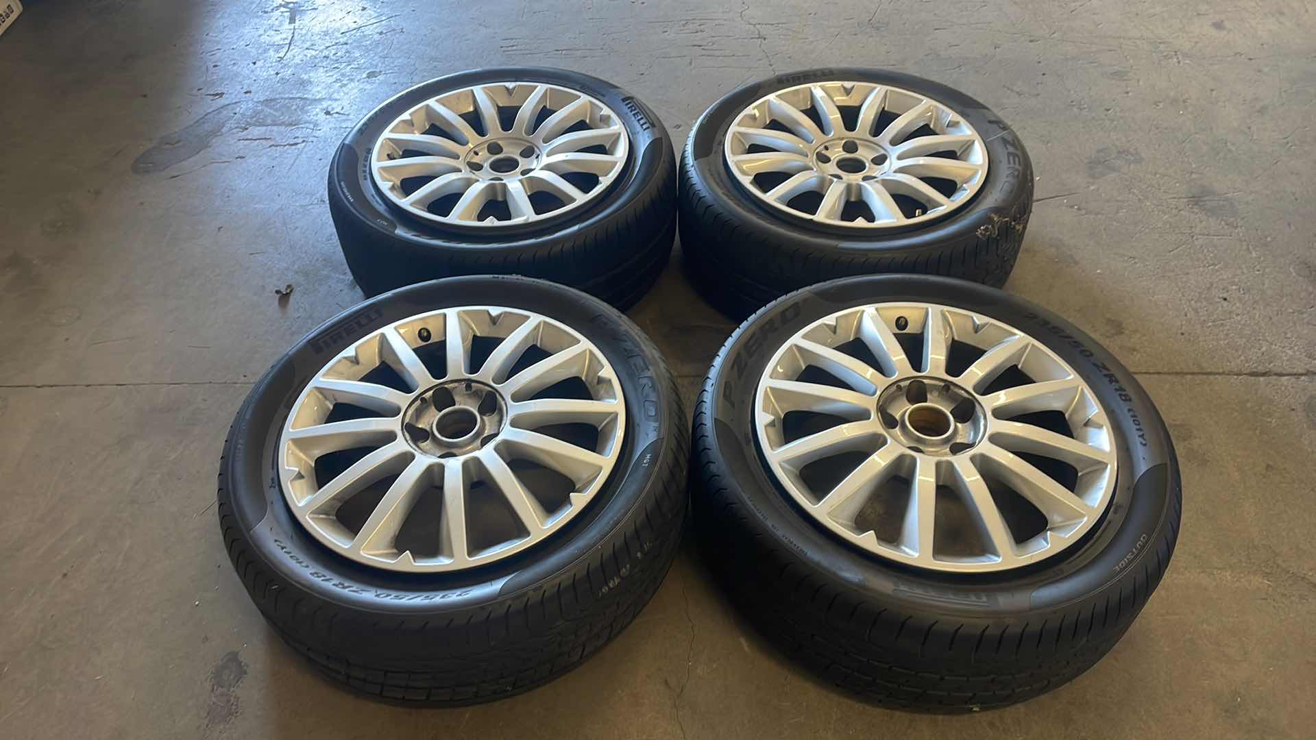 Photo 1 of FACTORY MASERATI GHIBLI WHEELS 18” X7.5” ALFIERI OEM ORIGINAL 670010977 PIRELLI PZERO 235/50ZR18 MANUFACTURE DATE 2013