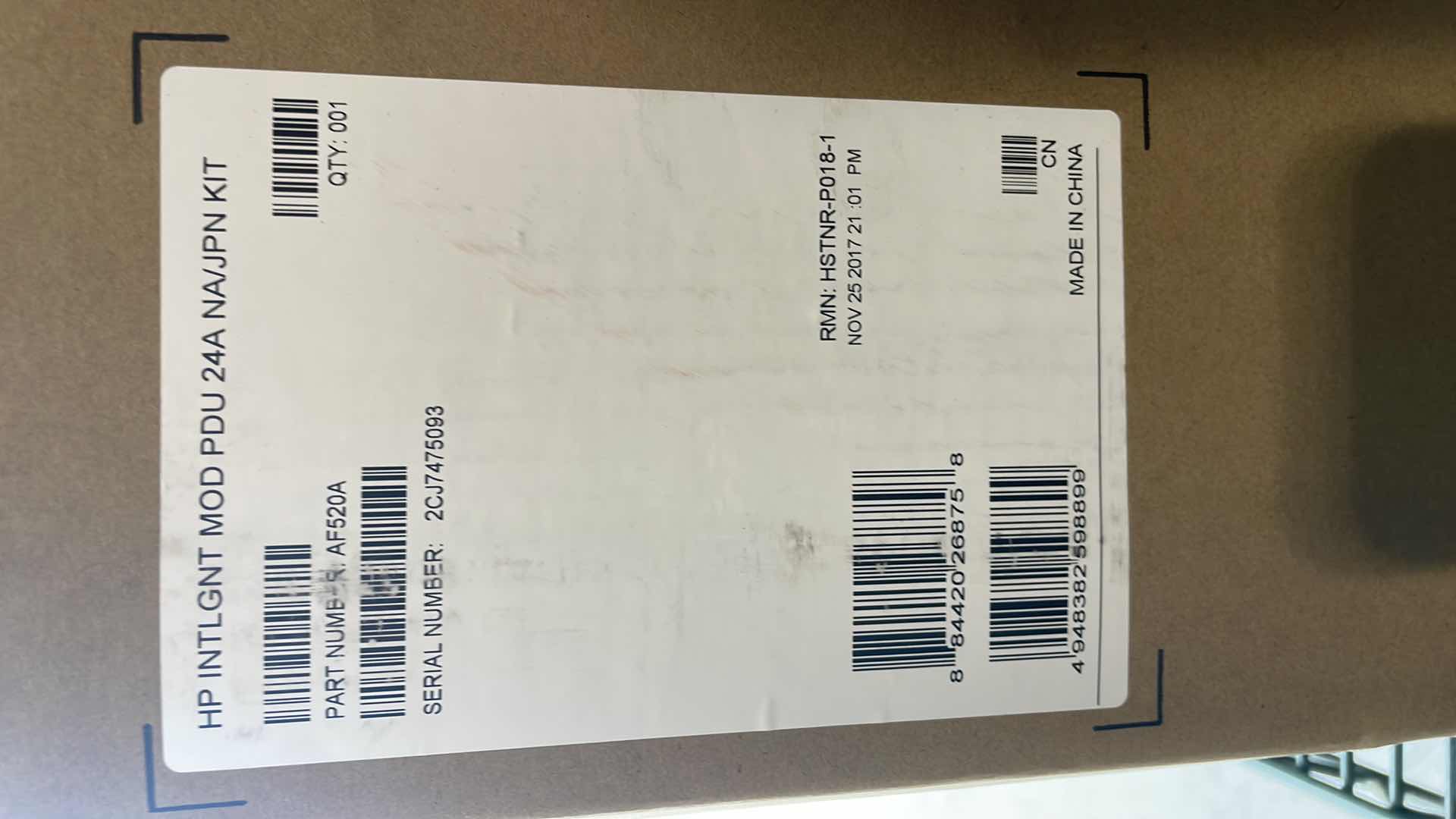 Photo 1 of HP AF520A INTELLIGENT MODULAR POWER DISTRIBUTION UNIT